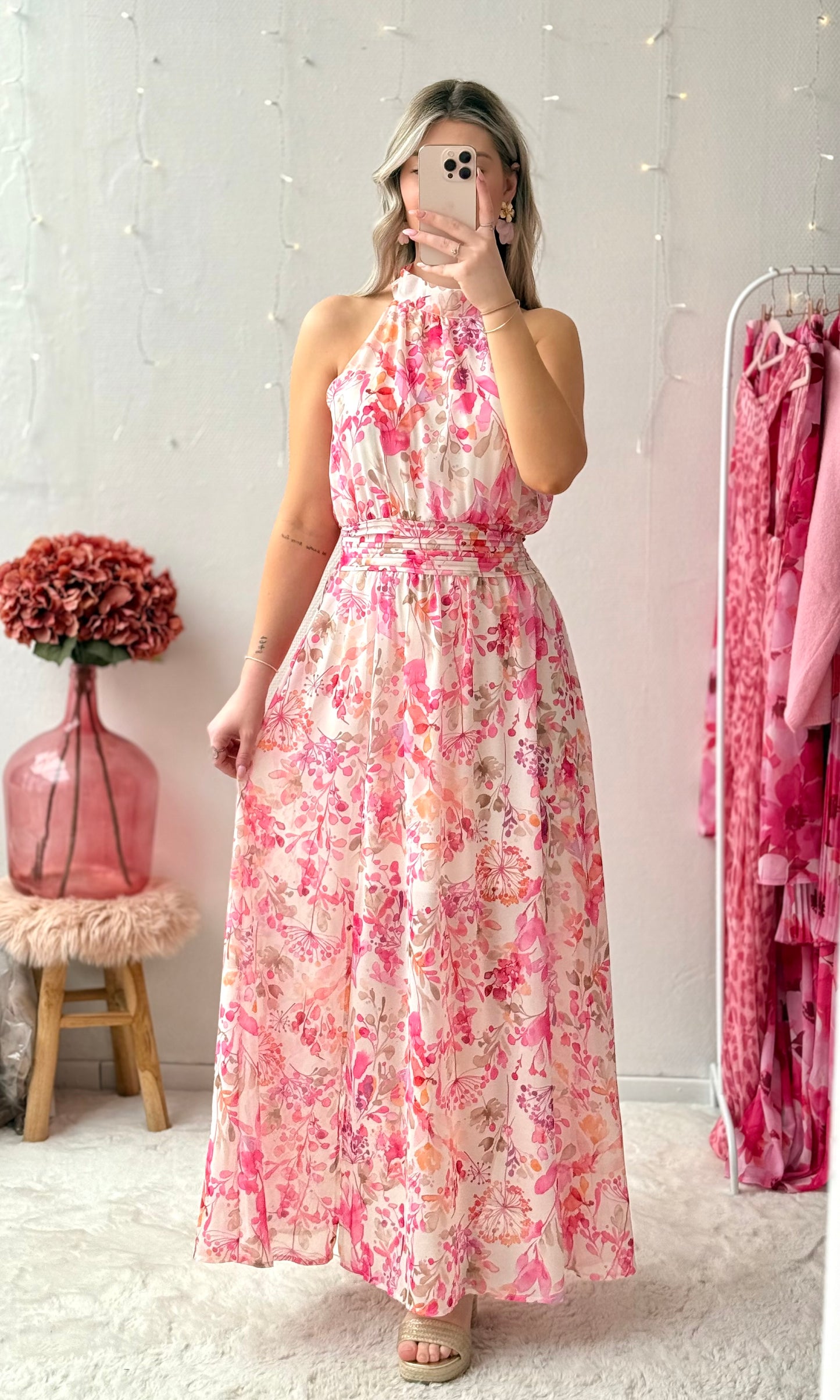 Robe fleurie rose PEARL 🇮🇹