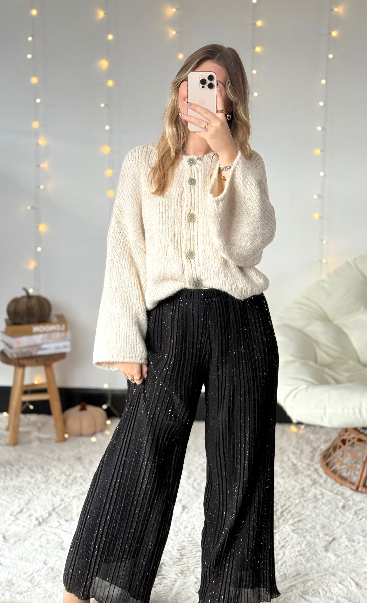 Pantalon plissé brillant PERRIE (34-48) 🇮🇹 - expédition vers le 22 octobre