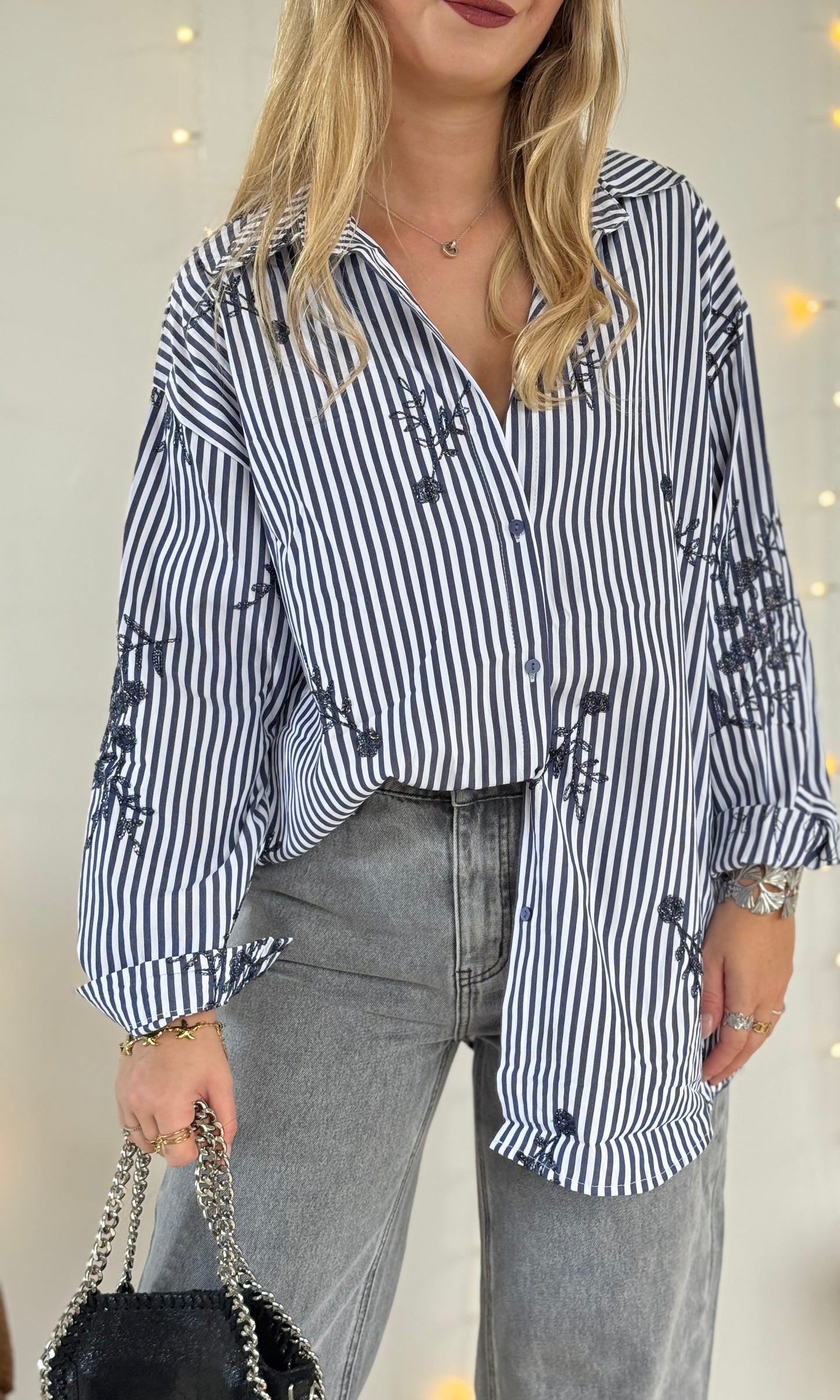 Chemise rayée oversize EZRA