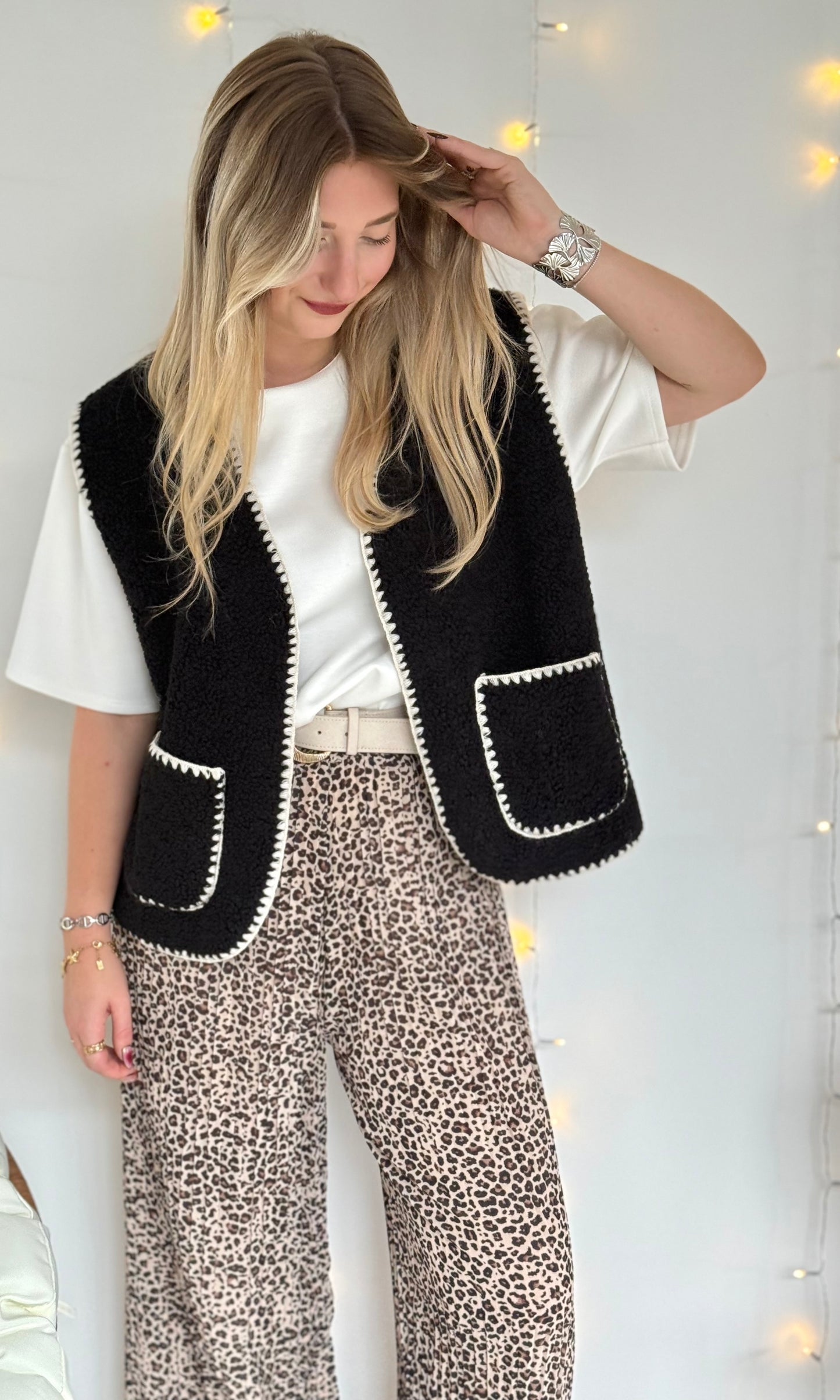 Veste bouclette noire SHEPERD 🇮🇹