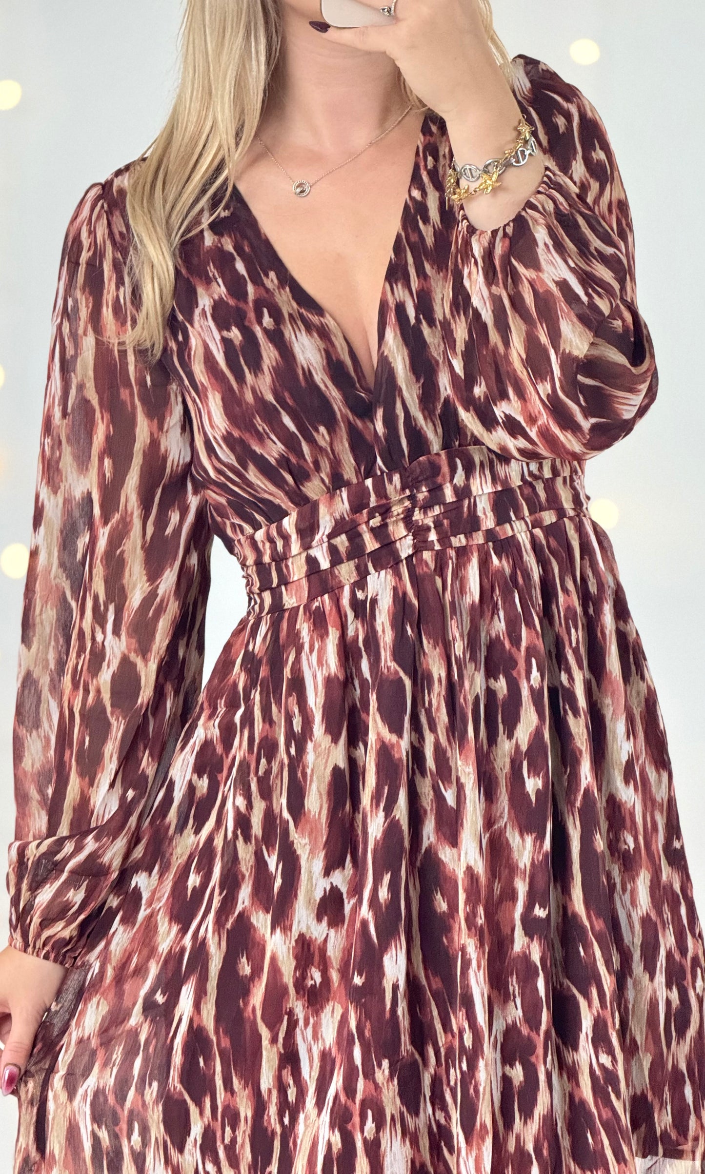 Robe bordeaux léopard FALL