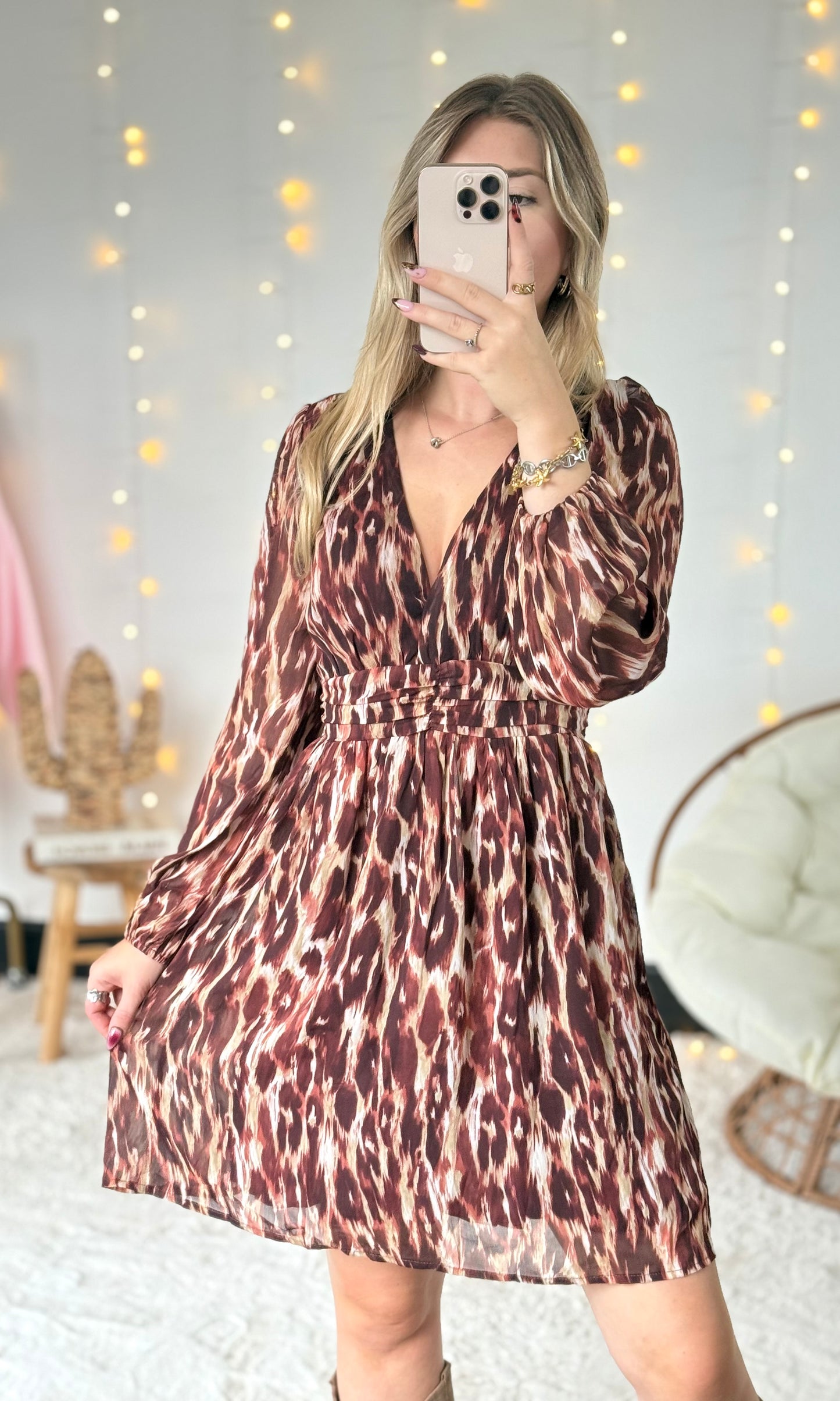 Robe bordeaux léopard FALL