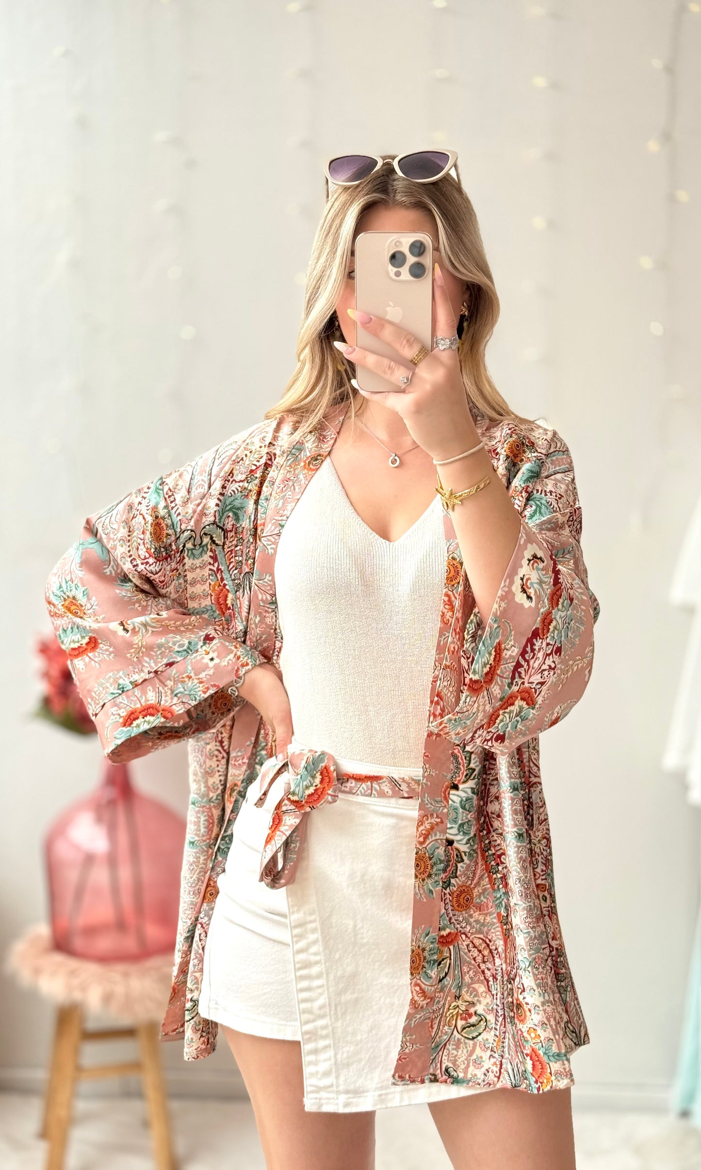 Kimono satiné INDIA