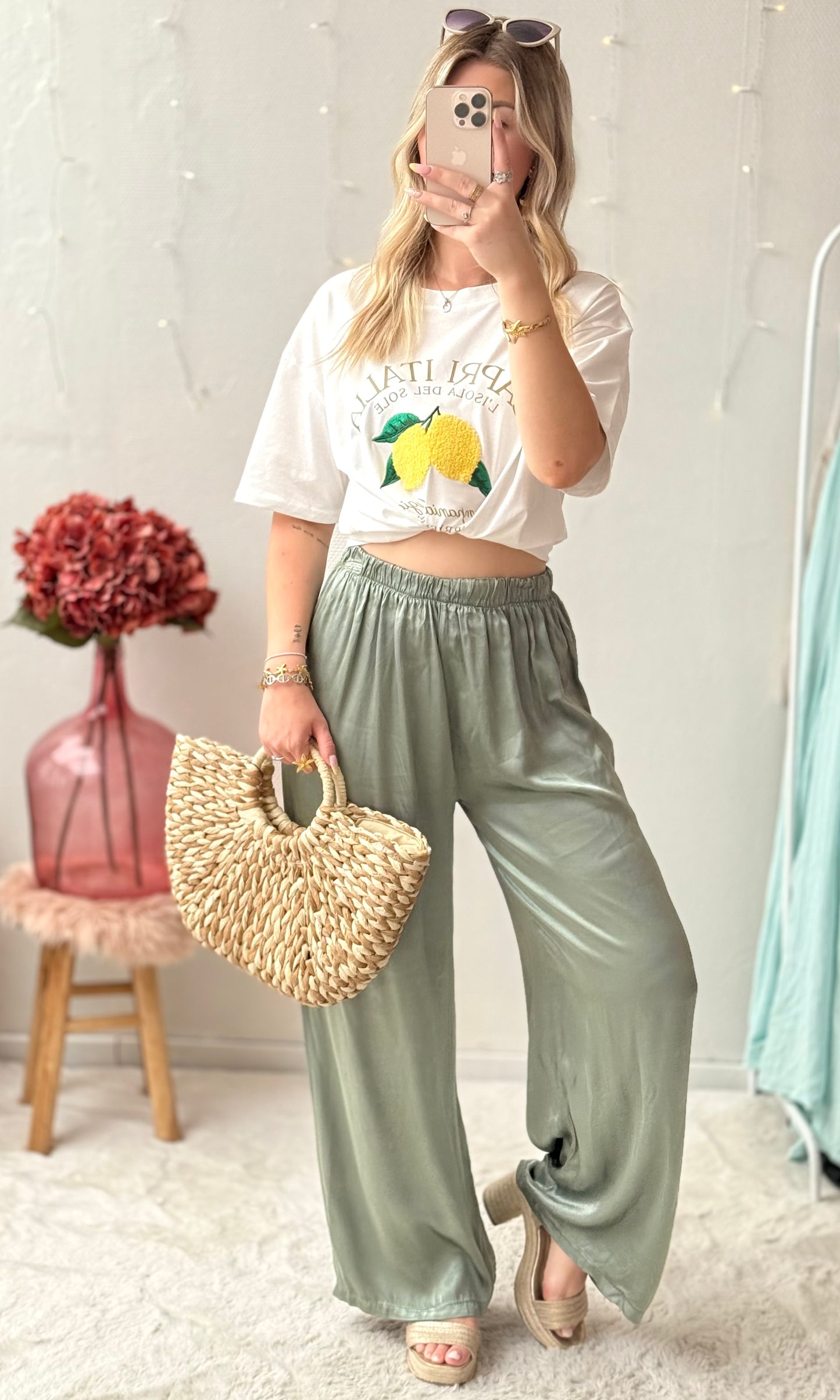 Pantalon satiné CONSTANCE 🇮🇹