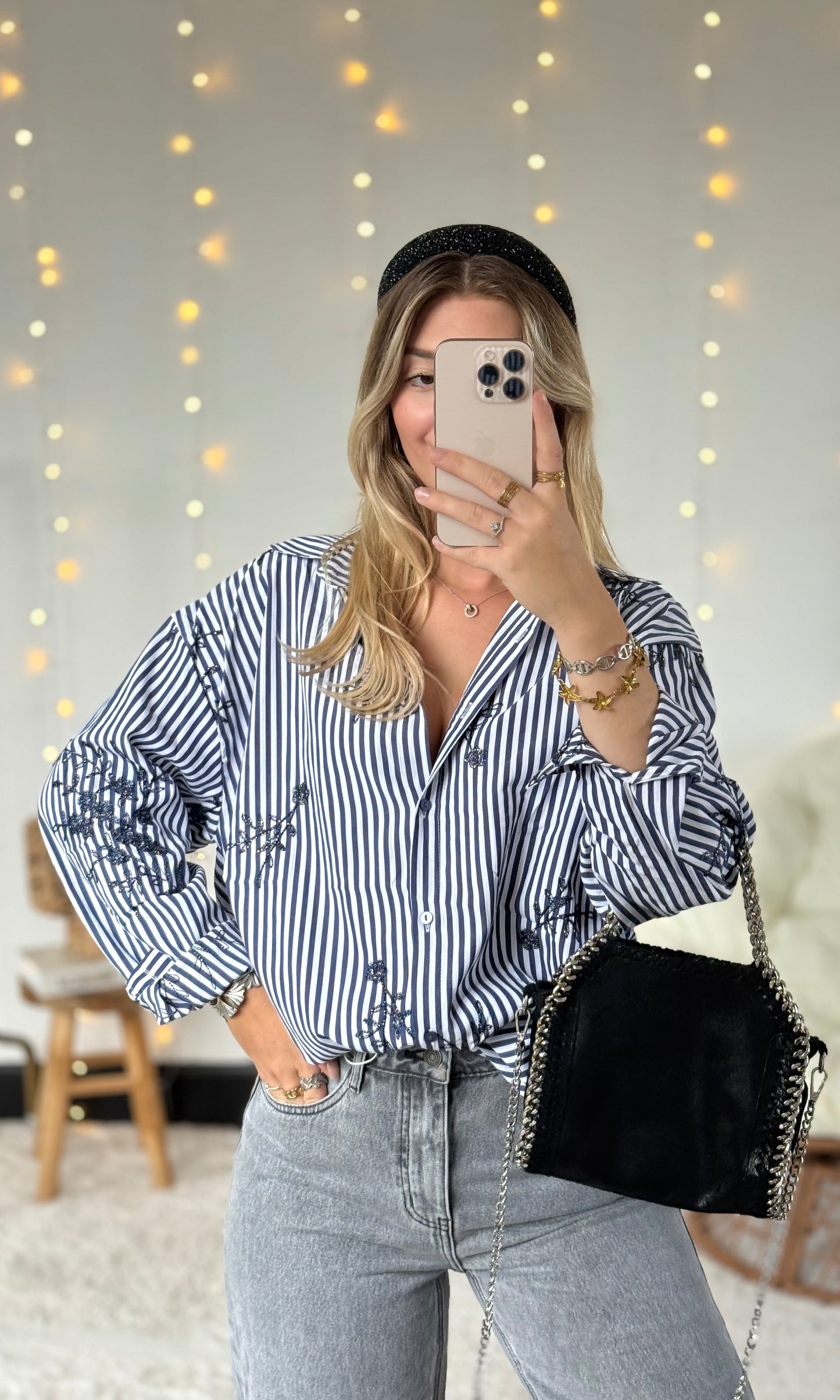 Chemise rayée oversize EZRA