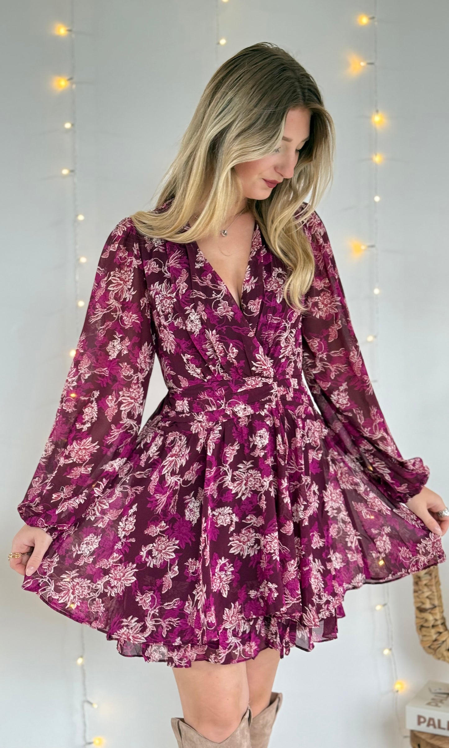 Robe violine CHARLOTTE