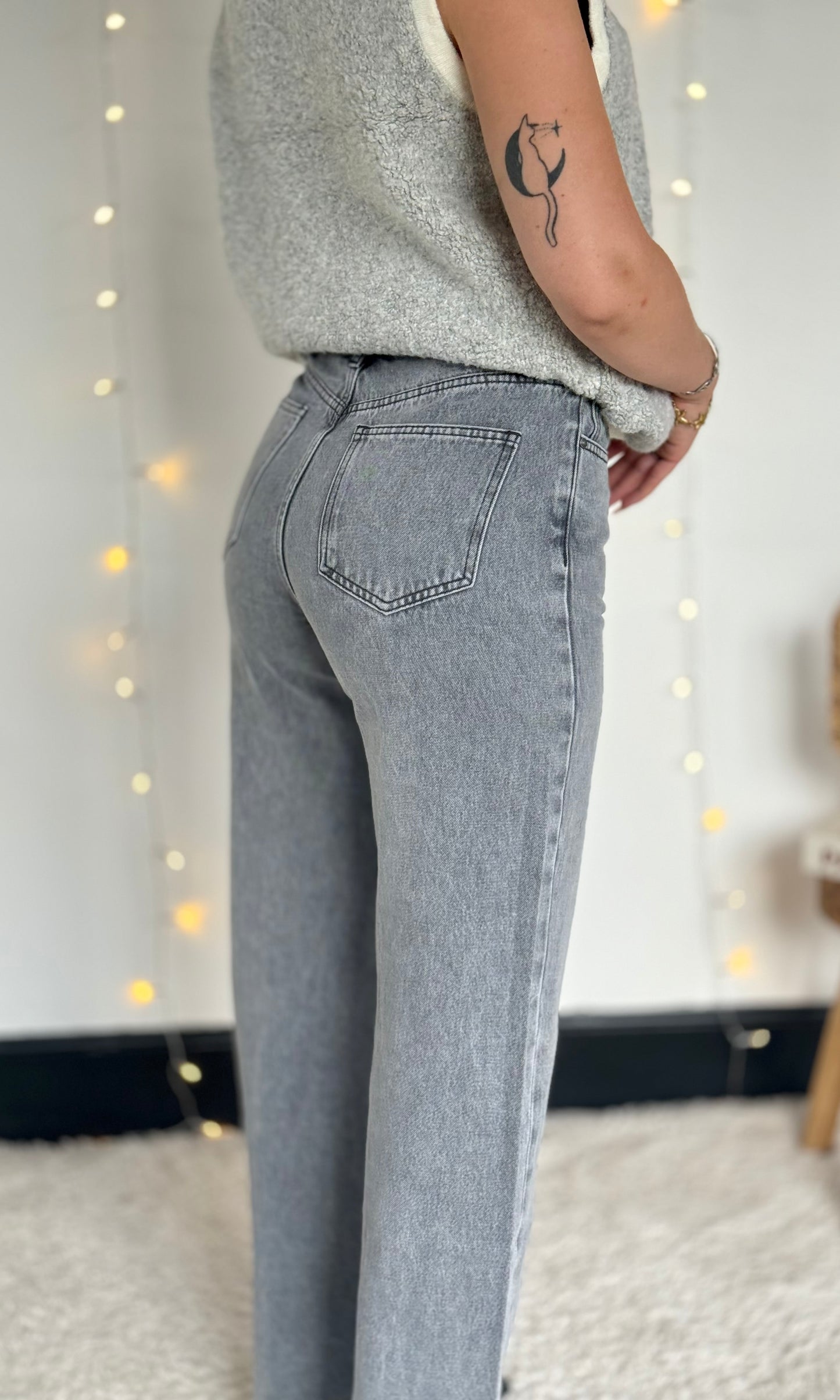 Jean gris large NATE