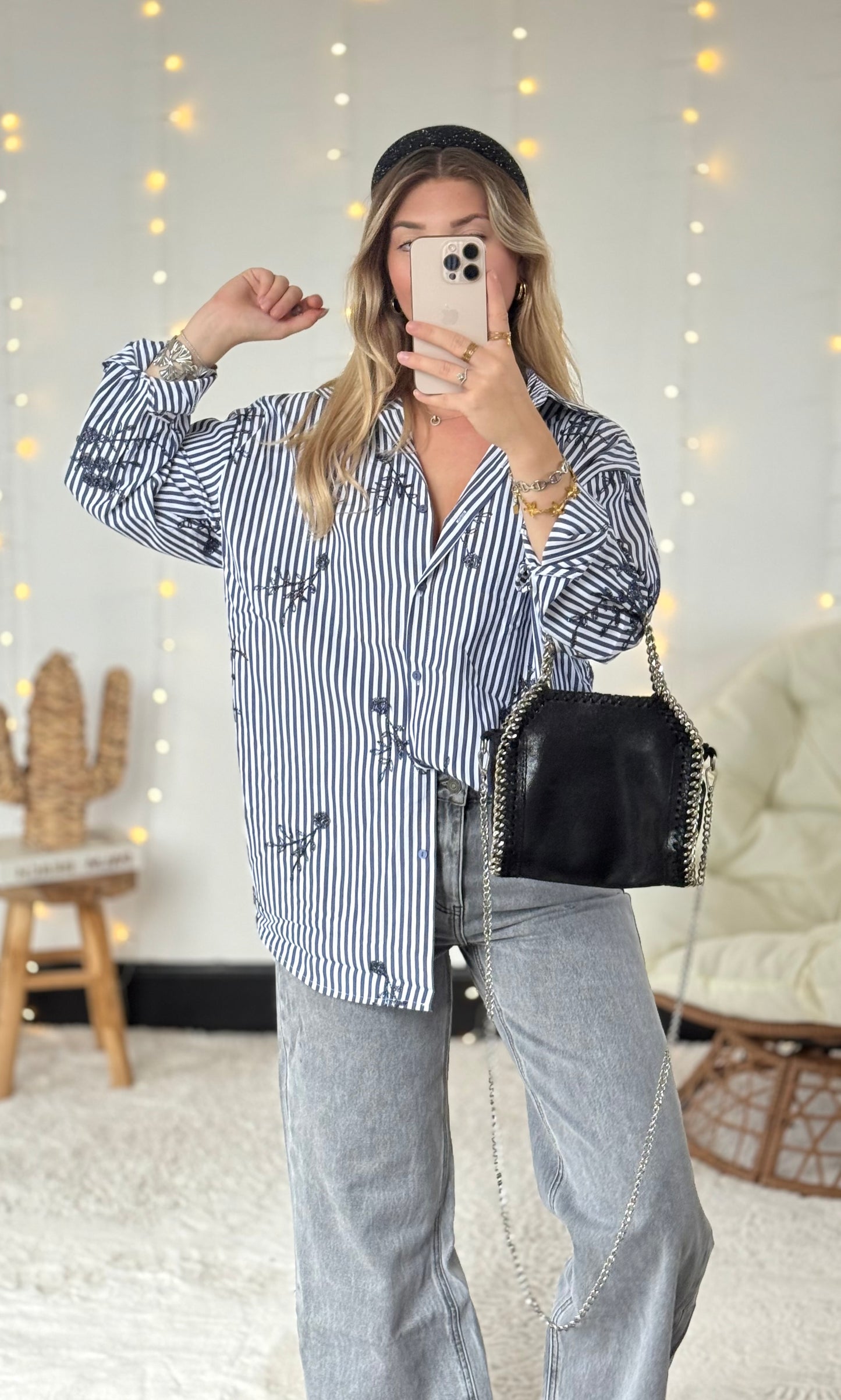 Chemise rayée oversize EZRA
