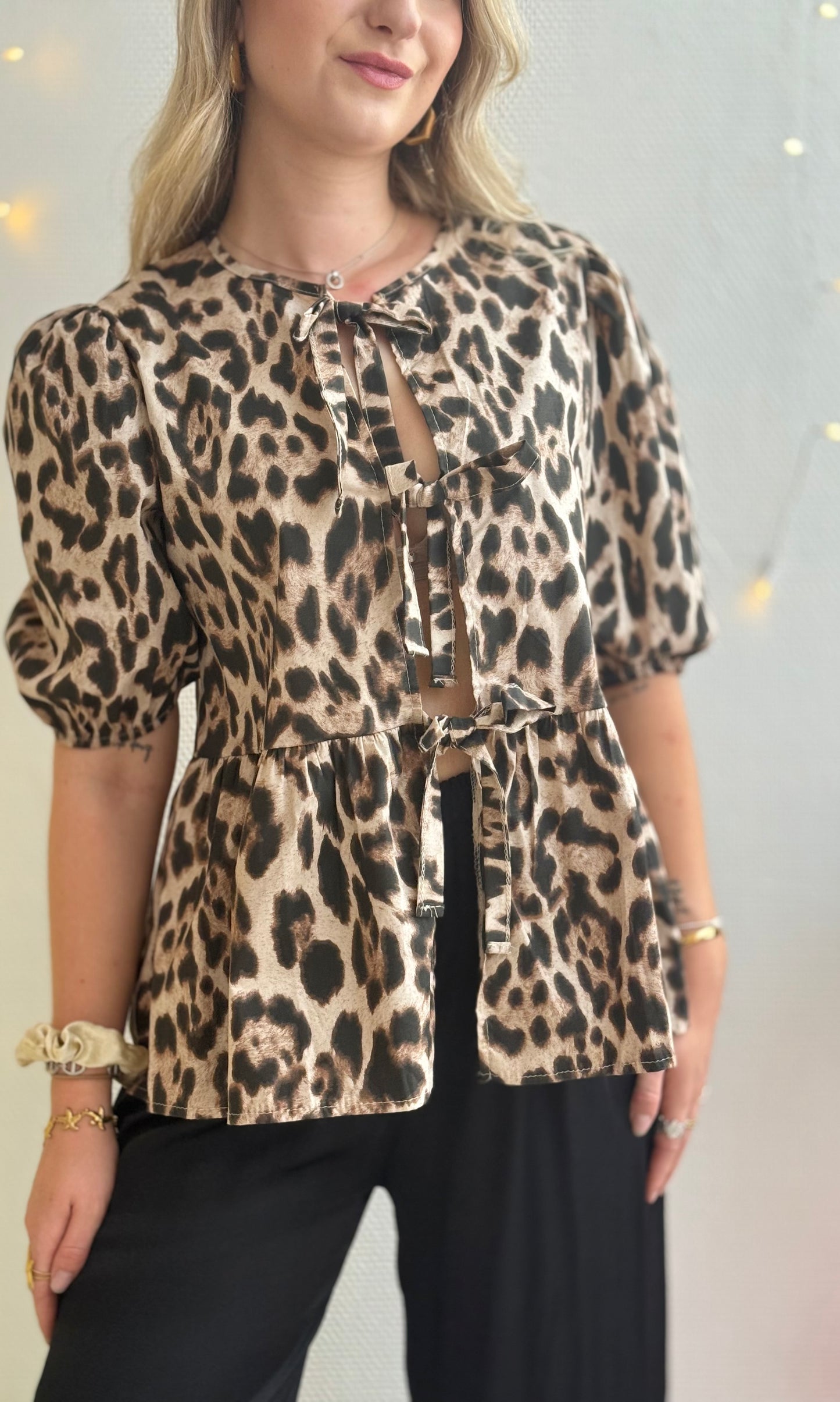 Blouse noeuds leopard ANITA 🇮🇹