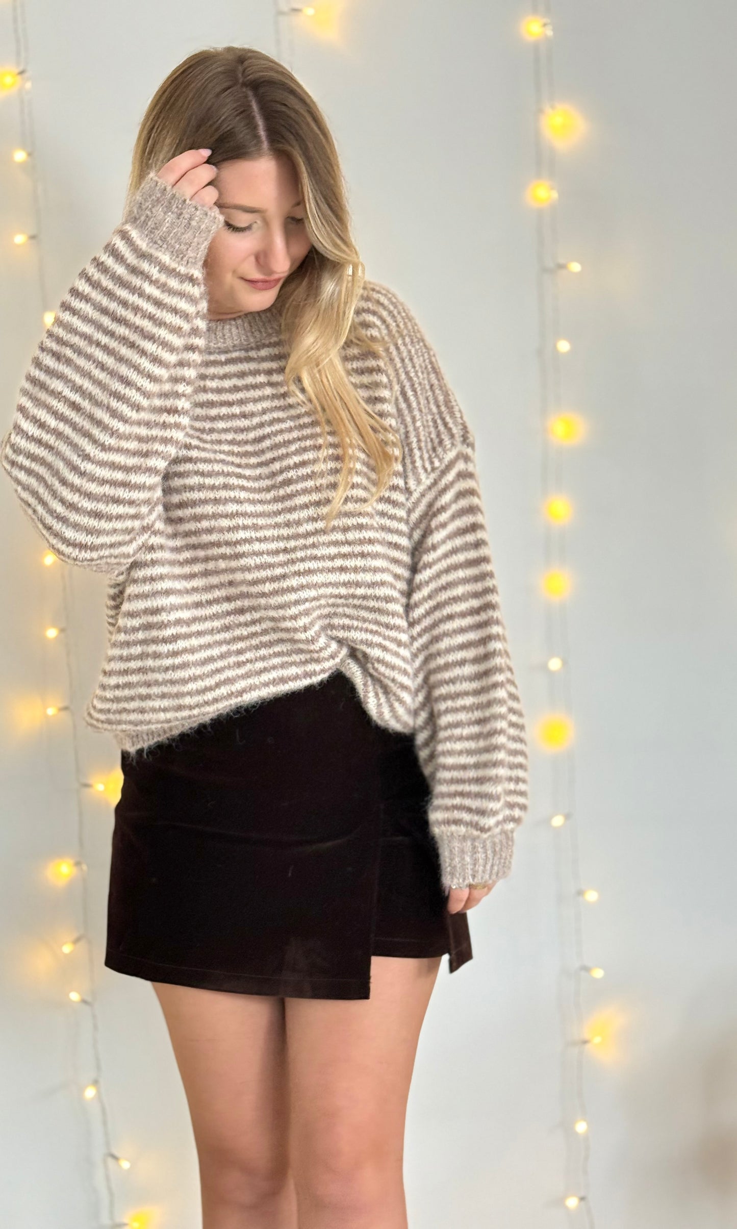 Pull rayé beige HELENA 🇮🇹