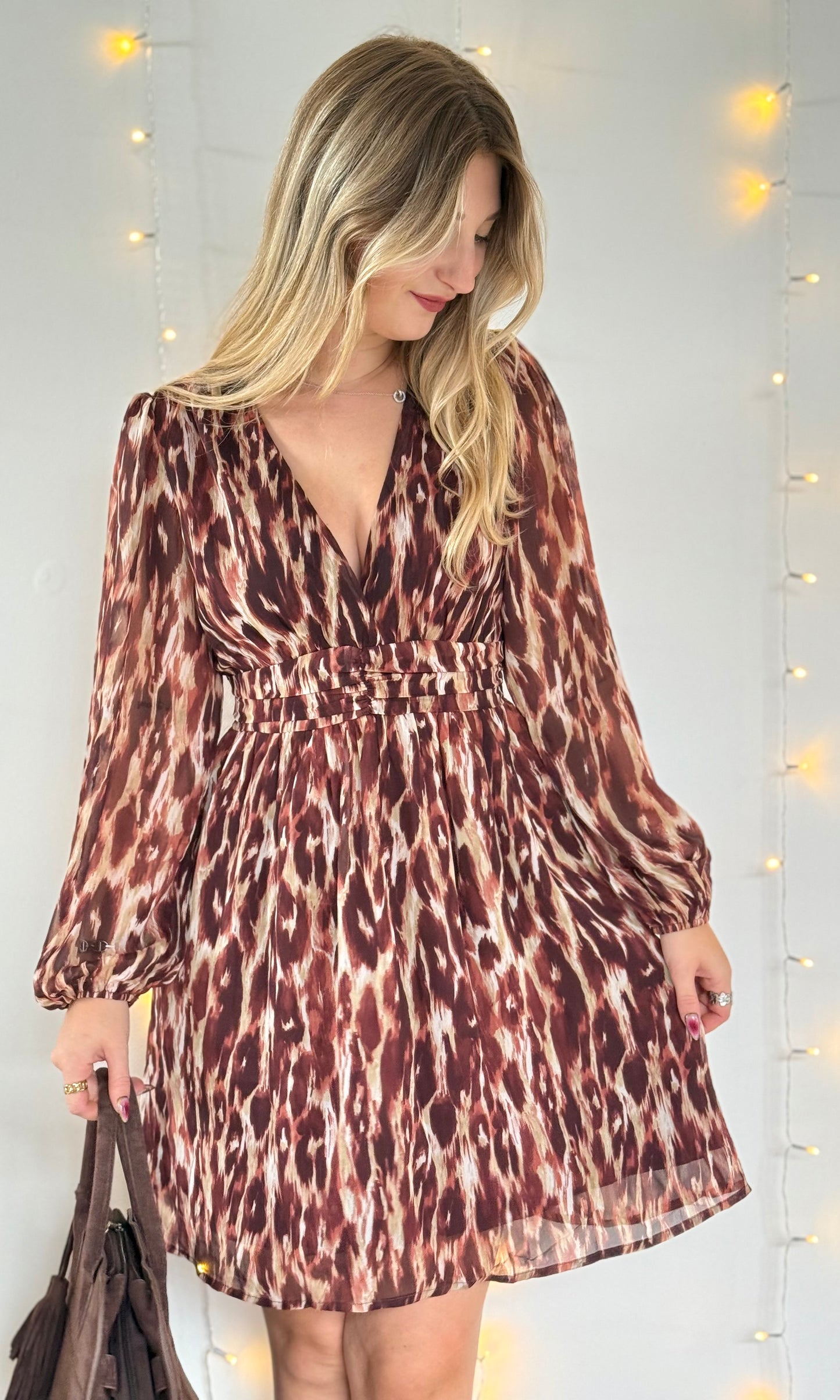 Robe bordeaux léopard FALL