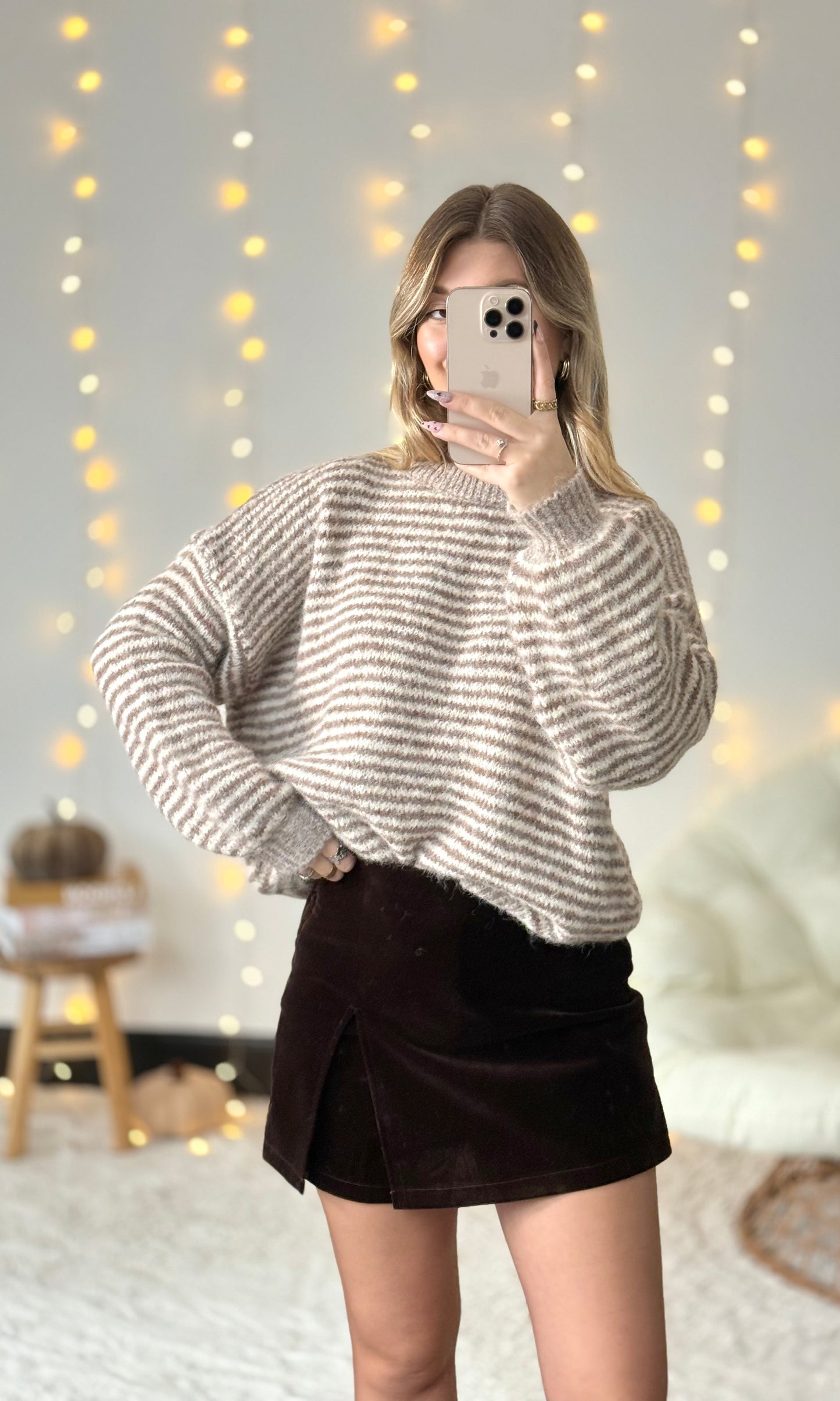 Pull rayé beige HELENA 🇮🇹