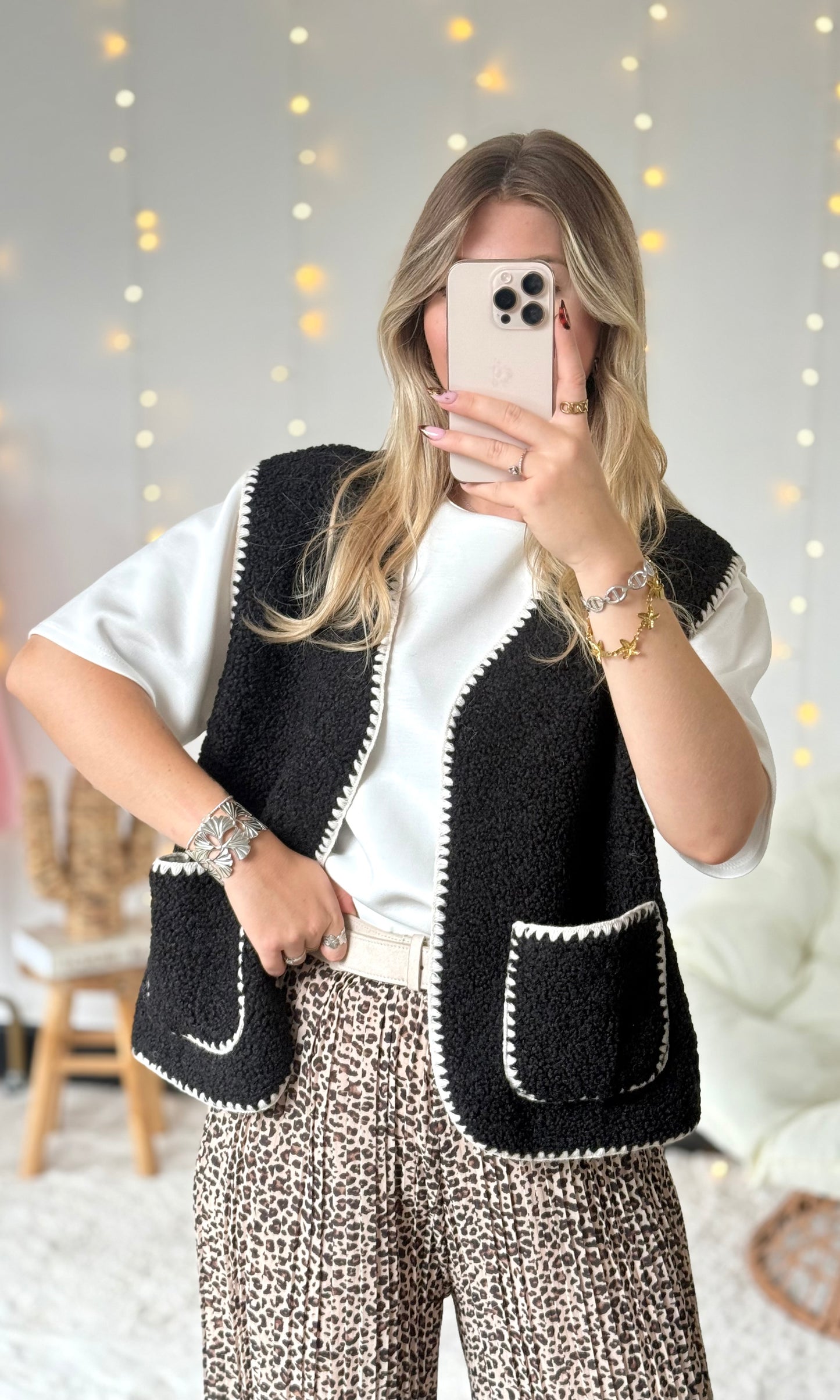 Veste bouclette noire SHEPERD 🇮🇹