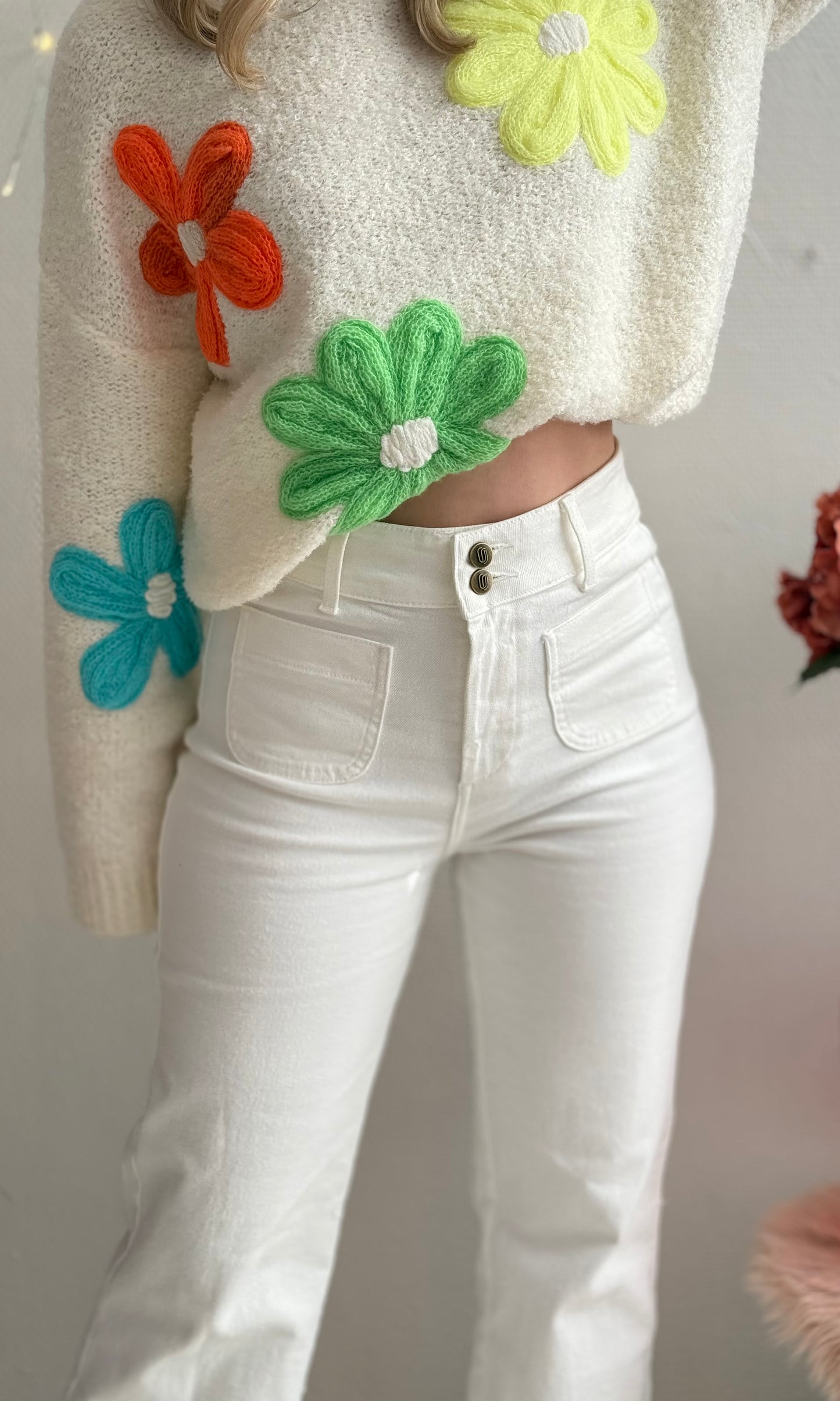 Jean wide blanc OLYMPE