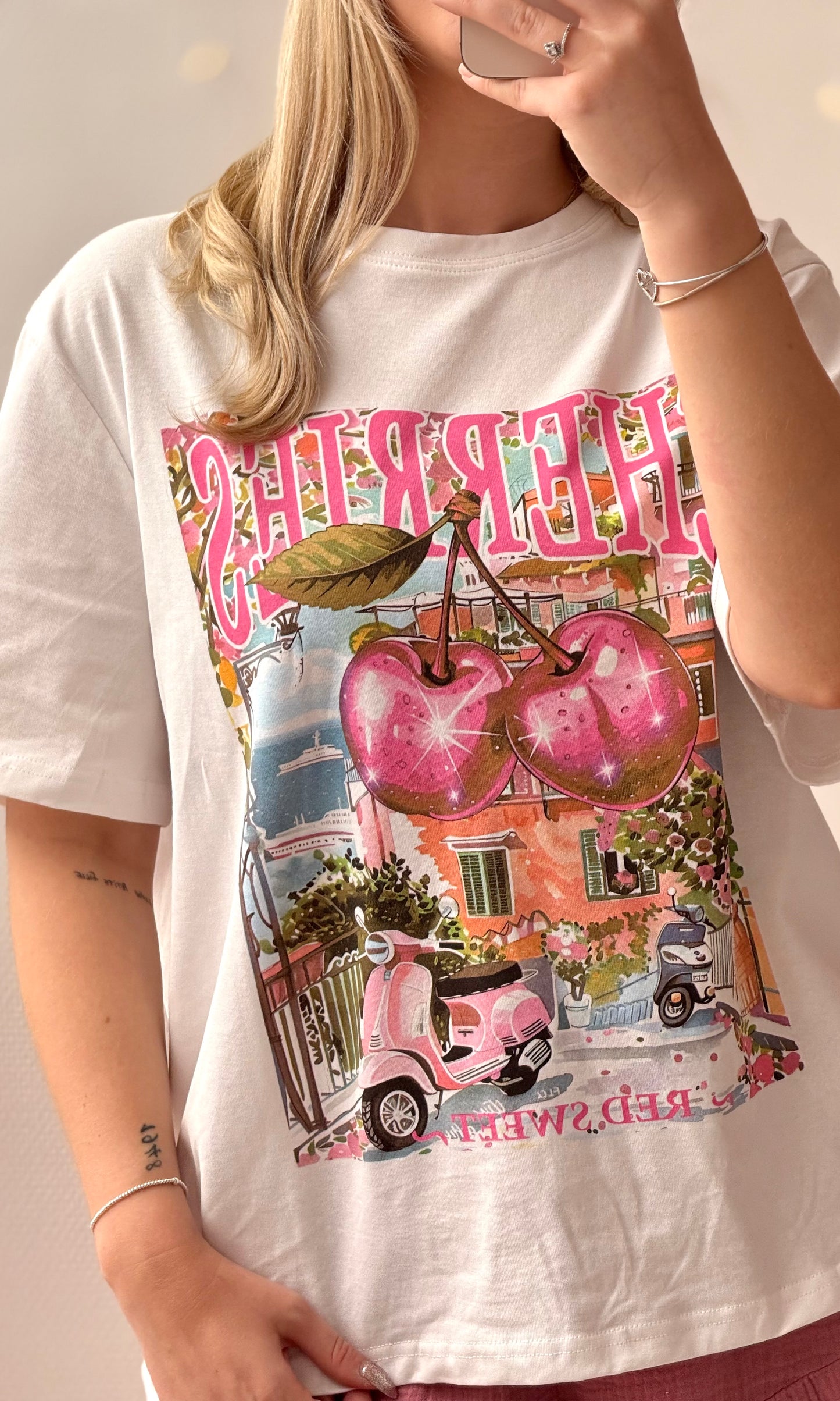 Tshirt blanc CHERRIES 🇮🇹