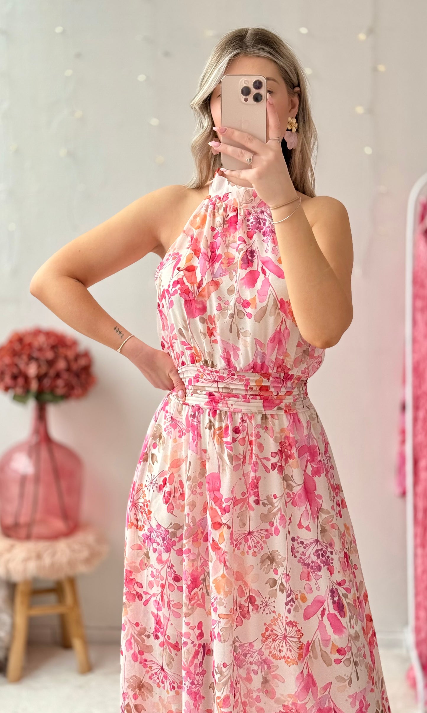 Robe fleurie rose PEARL 🇮🇹