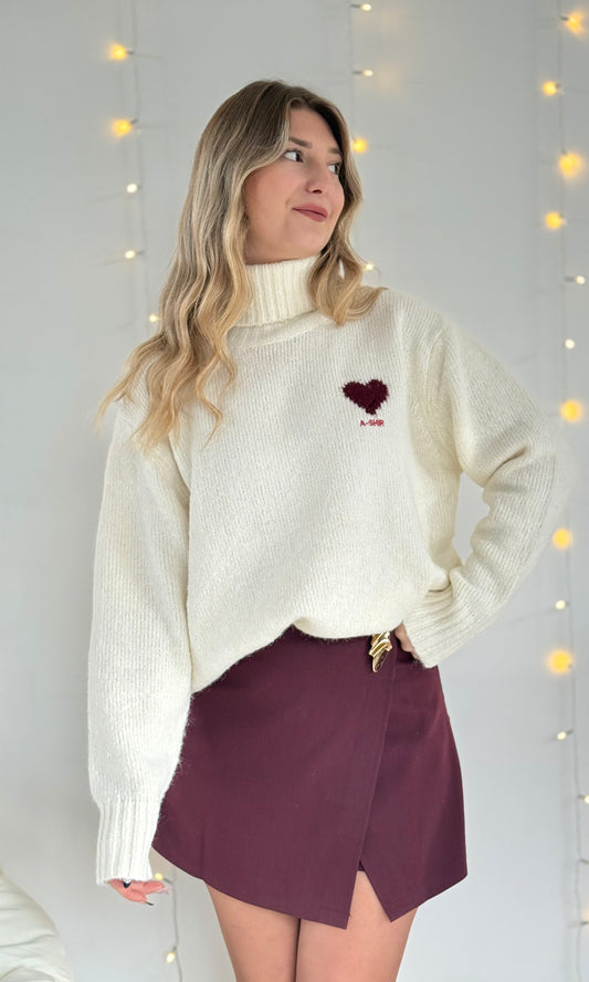 Pull avec cœur EMMA