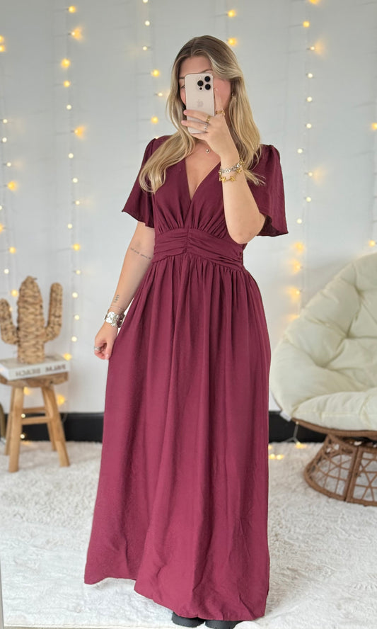 Robe longue bordeaux CECE