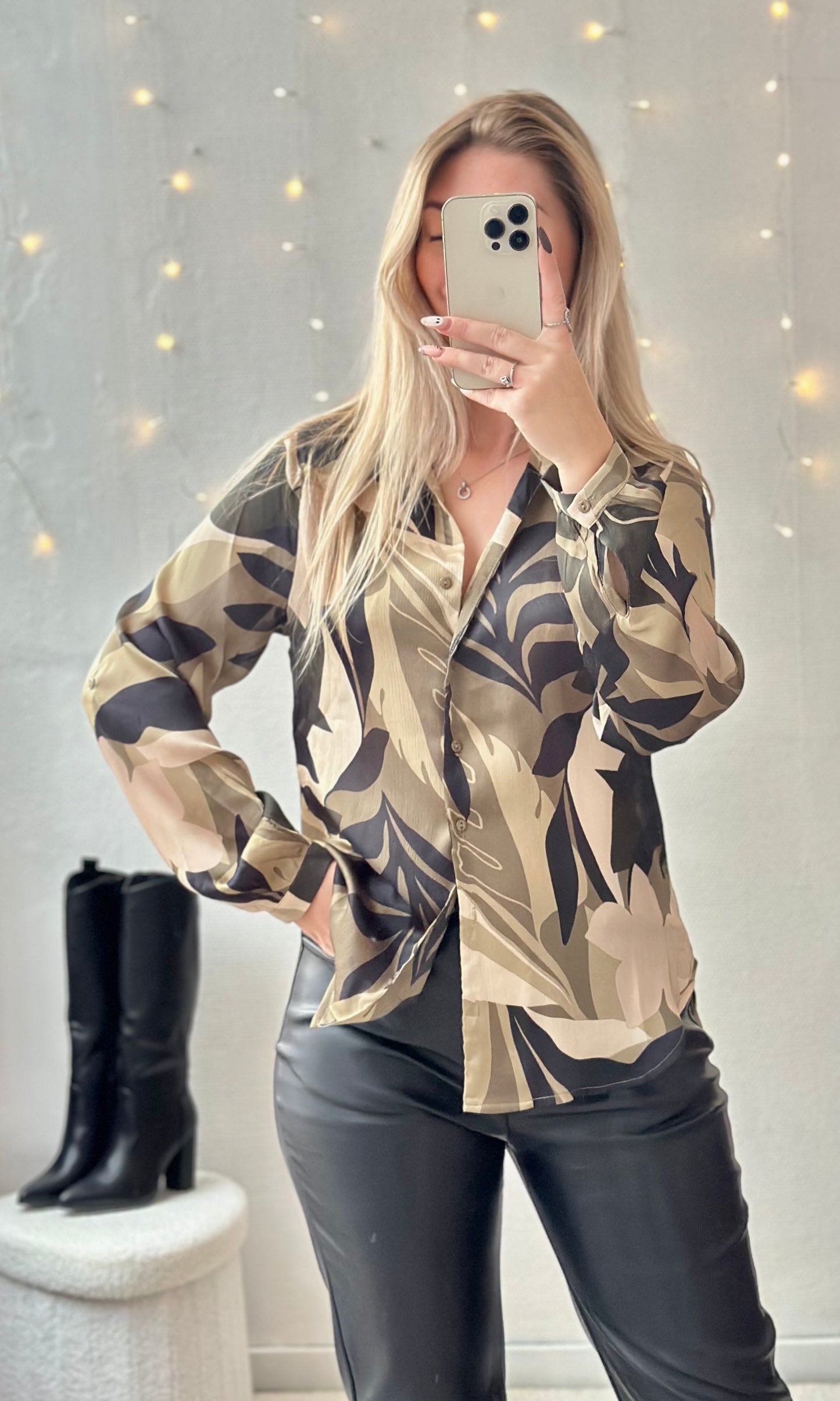 (CURVES) Chemisier kaki ELIZA