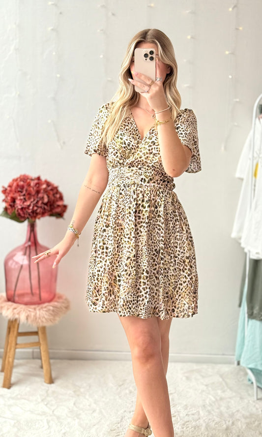 Robe courte léopard TIGER