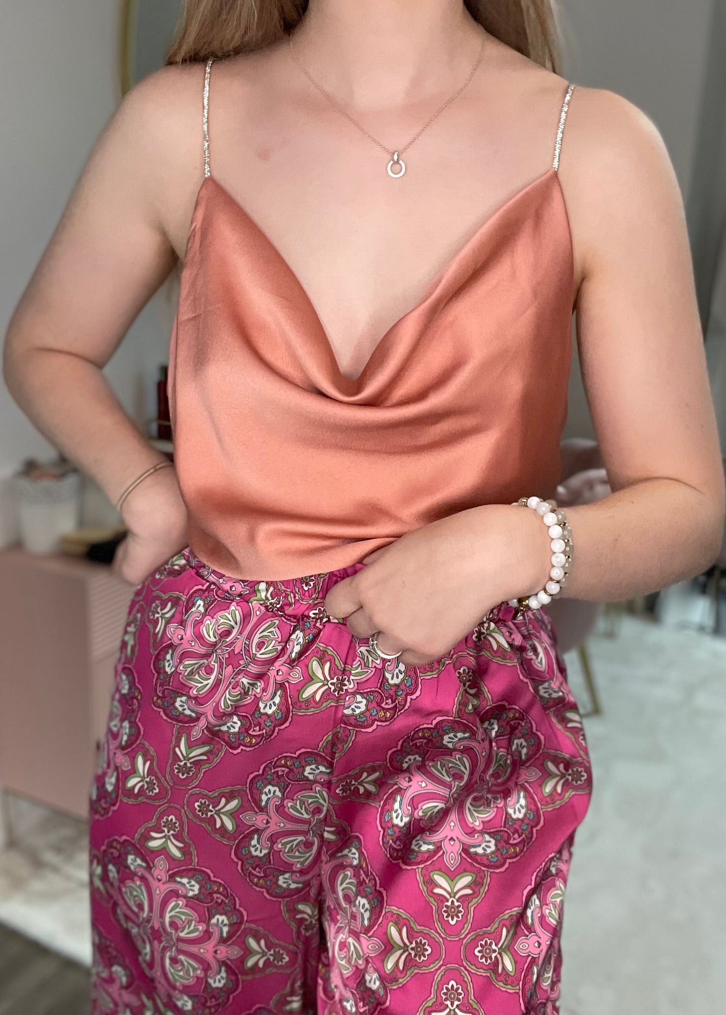 Top en satin FIDJI