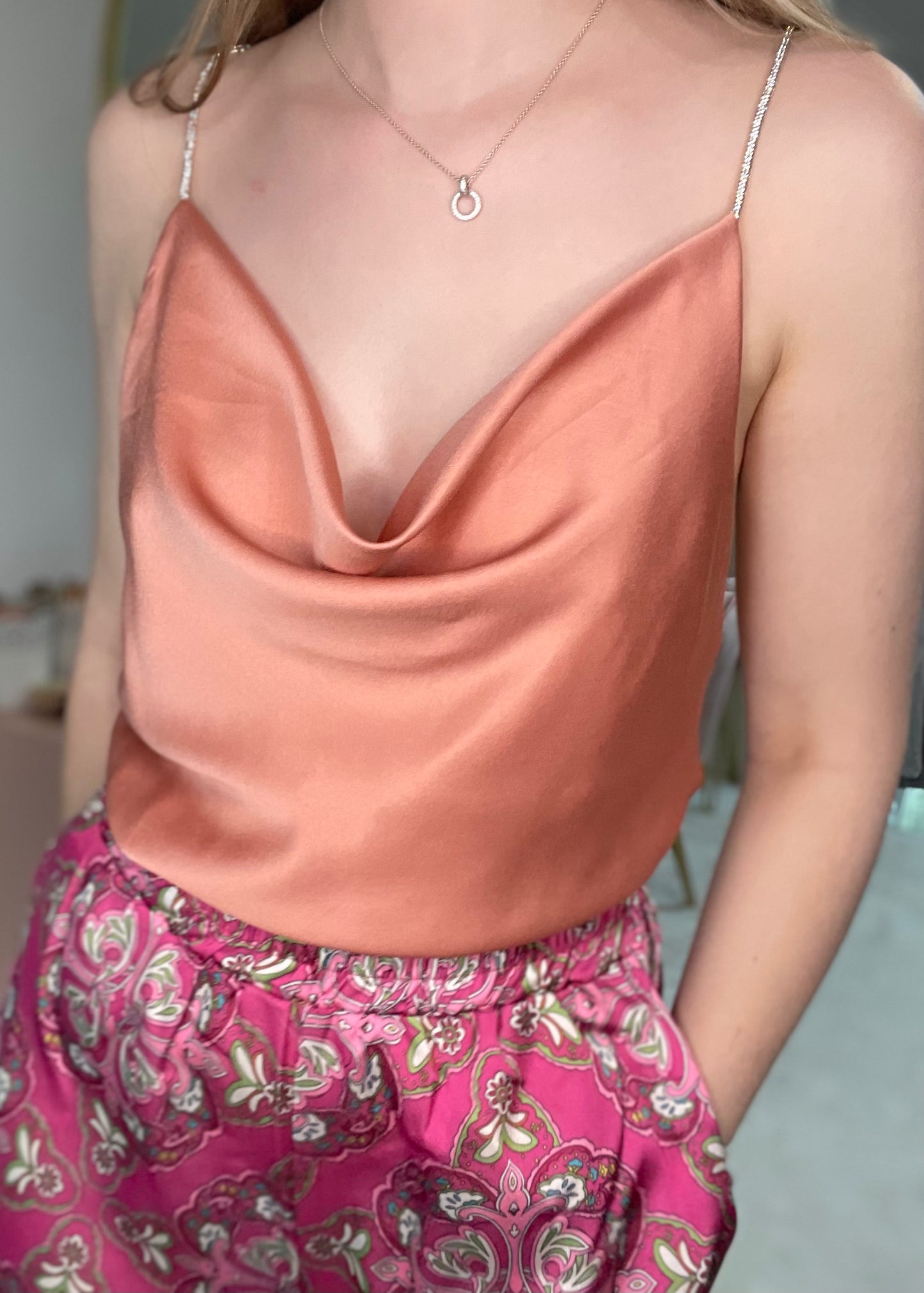 Top en satin FIDJI