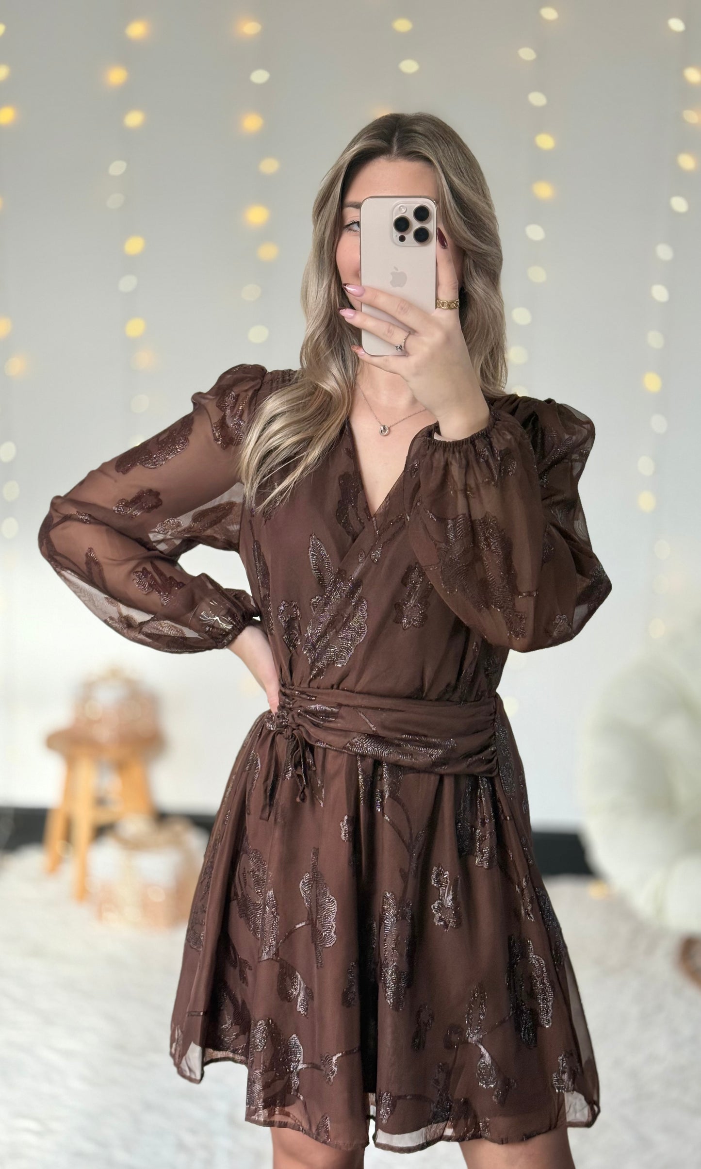 Robe marron brillante HOLIDAYS