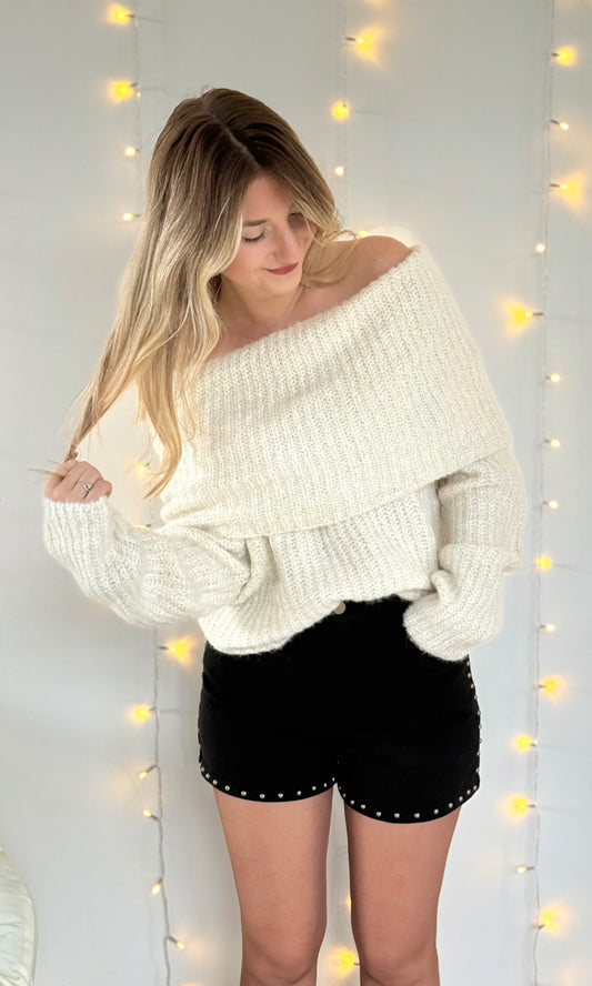 Col bardot écru CACAO