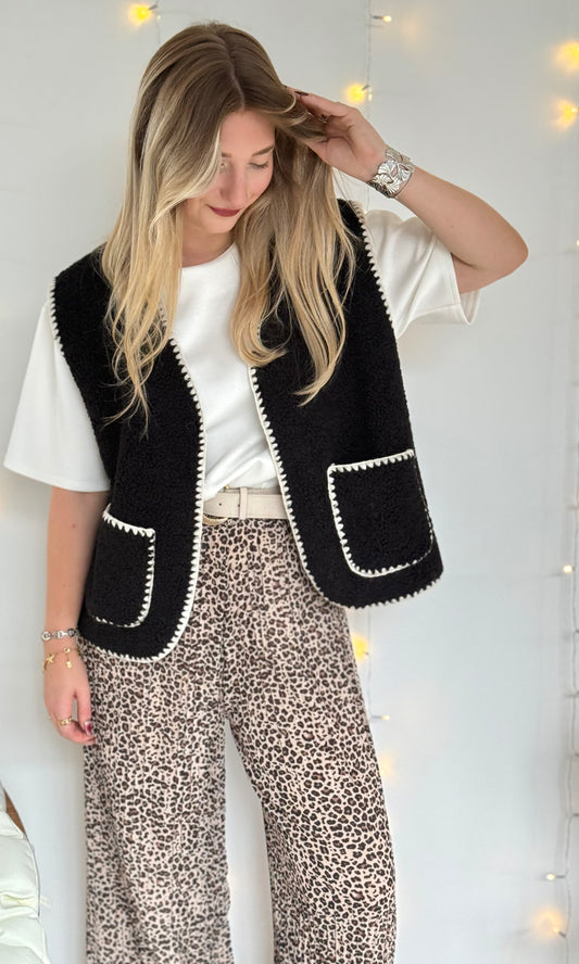 Veste bouclette noire SHEPERD 🇮🇹