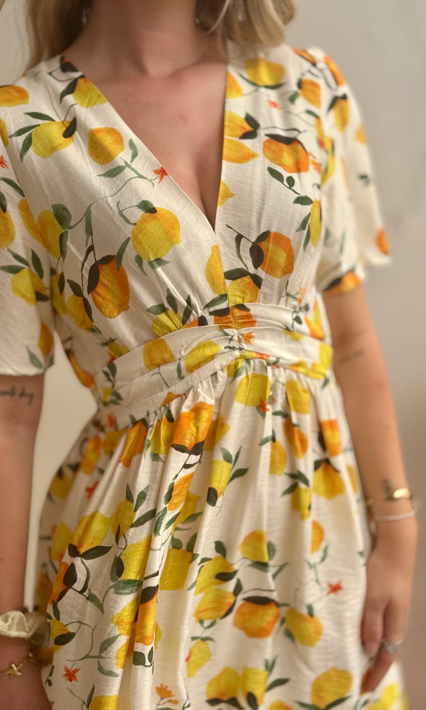Robe courte citrons SORRENTE