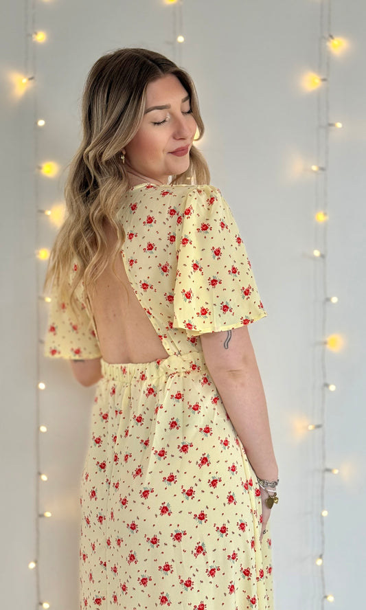 Robe satinée dos nu COMO