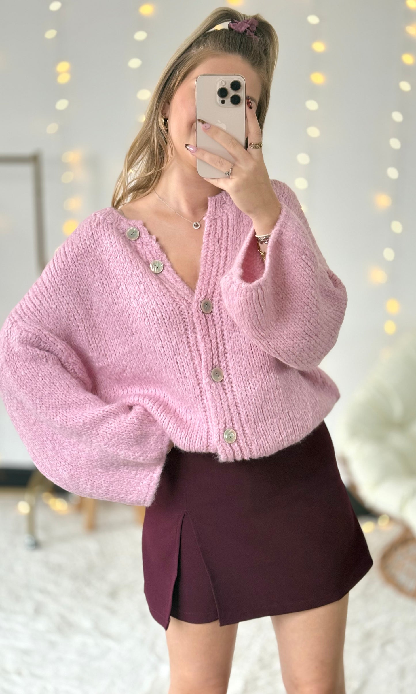 Jupe short prune COFFEE