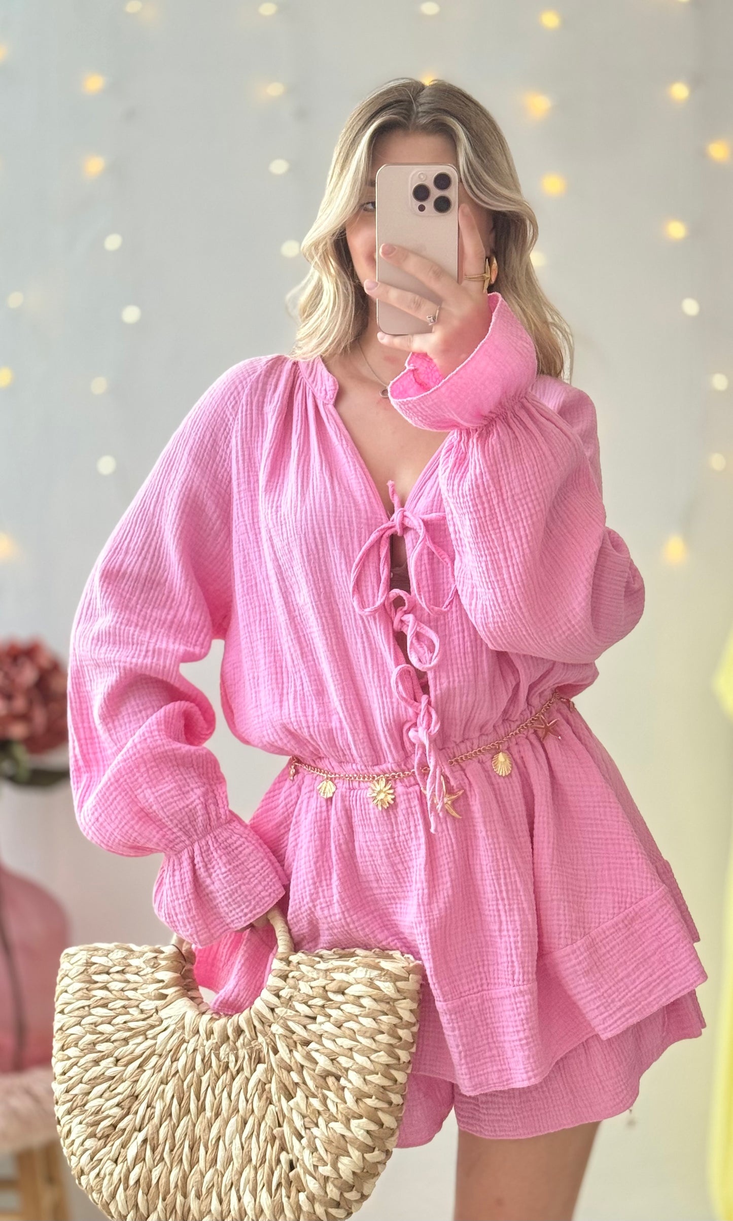 Combishort en gaze de coton LISBOA 🇮🇹