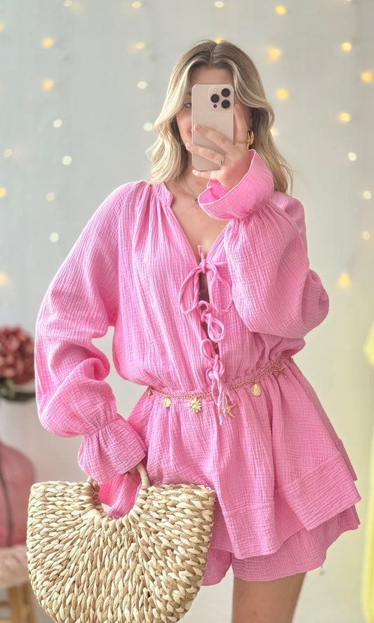 Combishort en gaze de coton LISBOA 🇮🇹