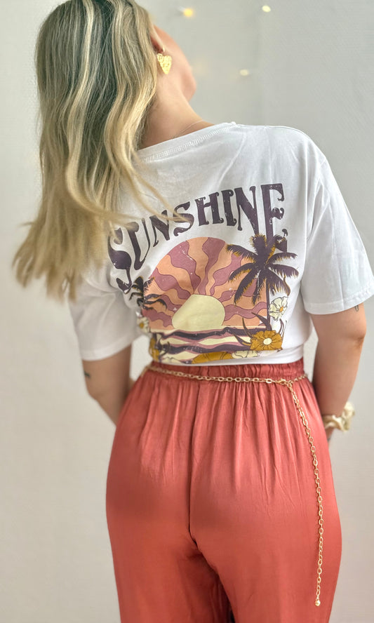 T-shirt blanc SUNSHINE