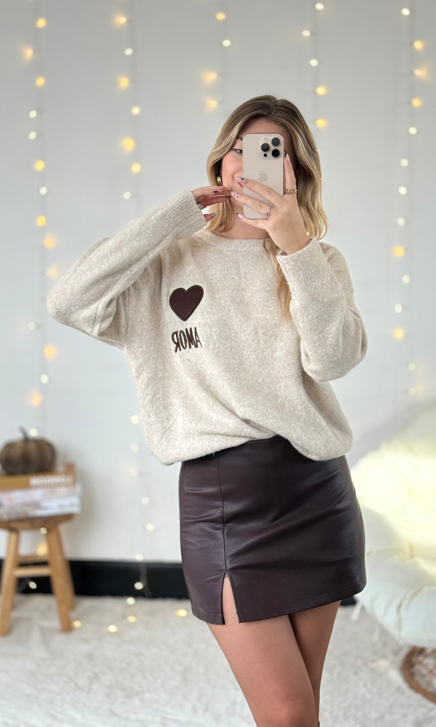 Pull beige AMOR