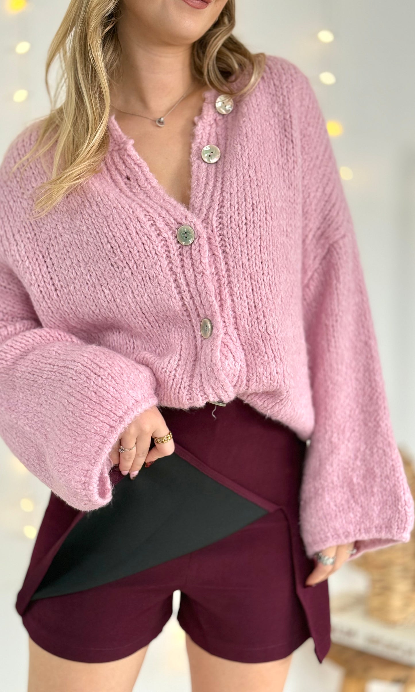 Jupe short prune COFFEE