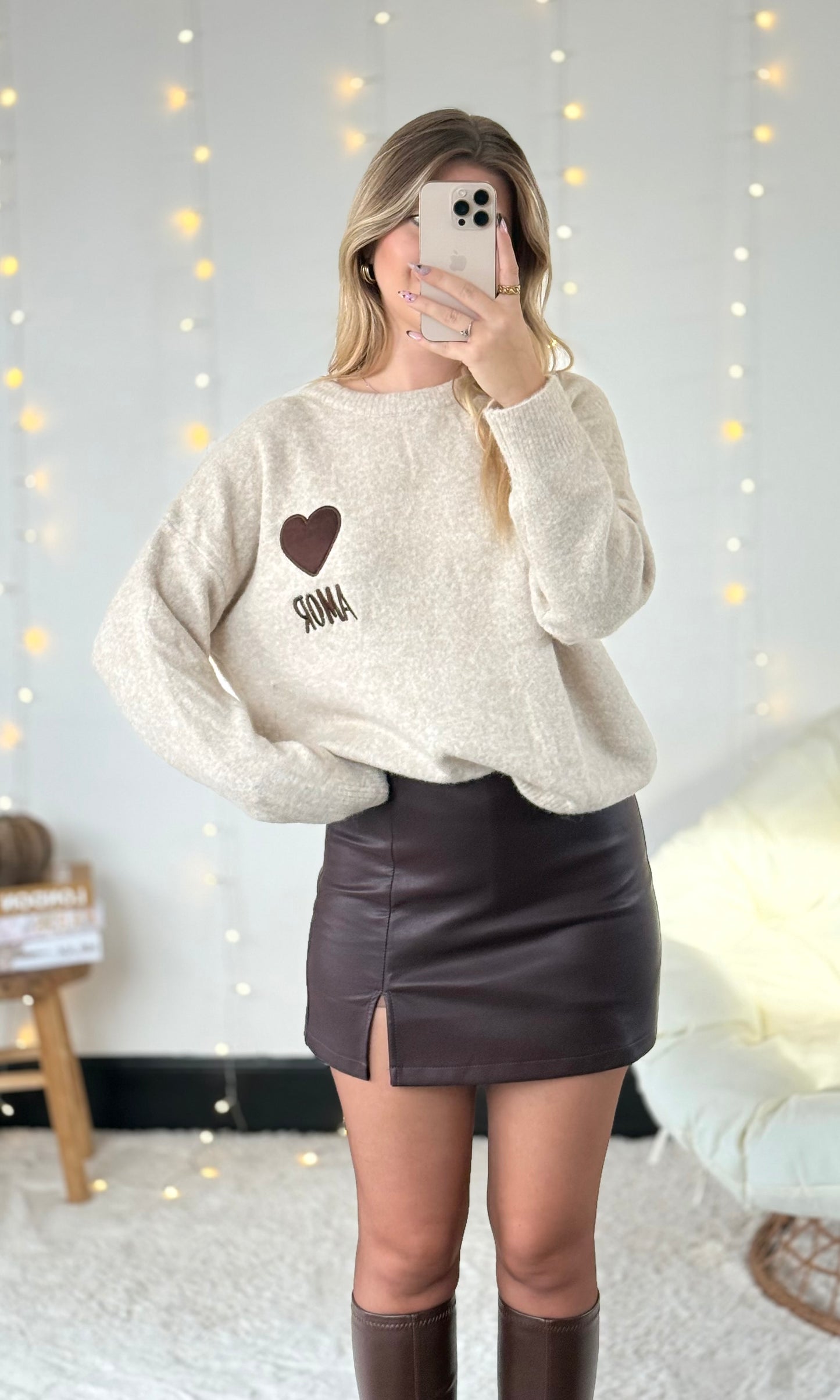 Pull beige AMOR