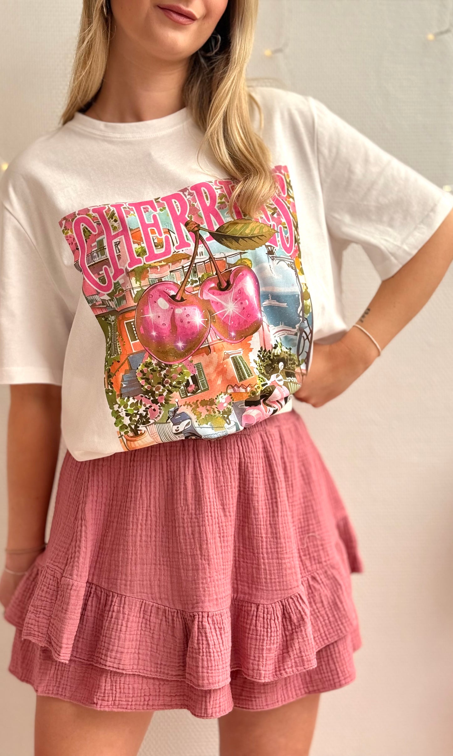 Tshirt blanc CHERRIES 🇮🇹