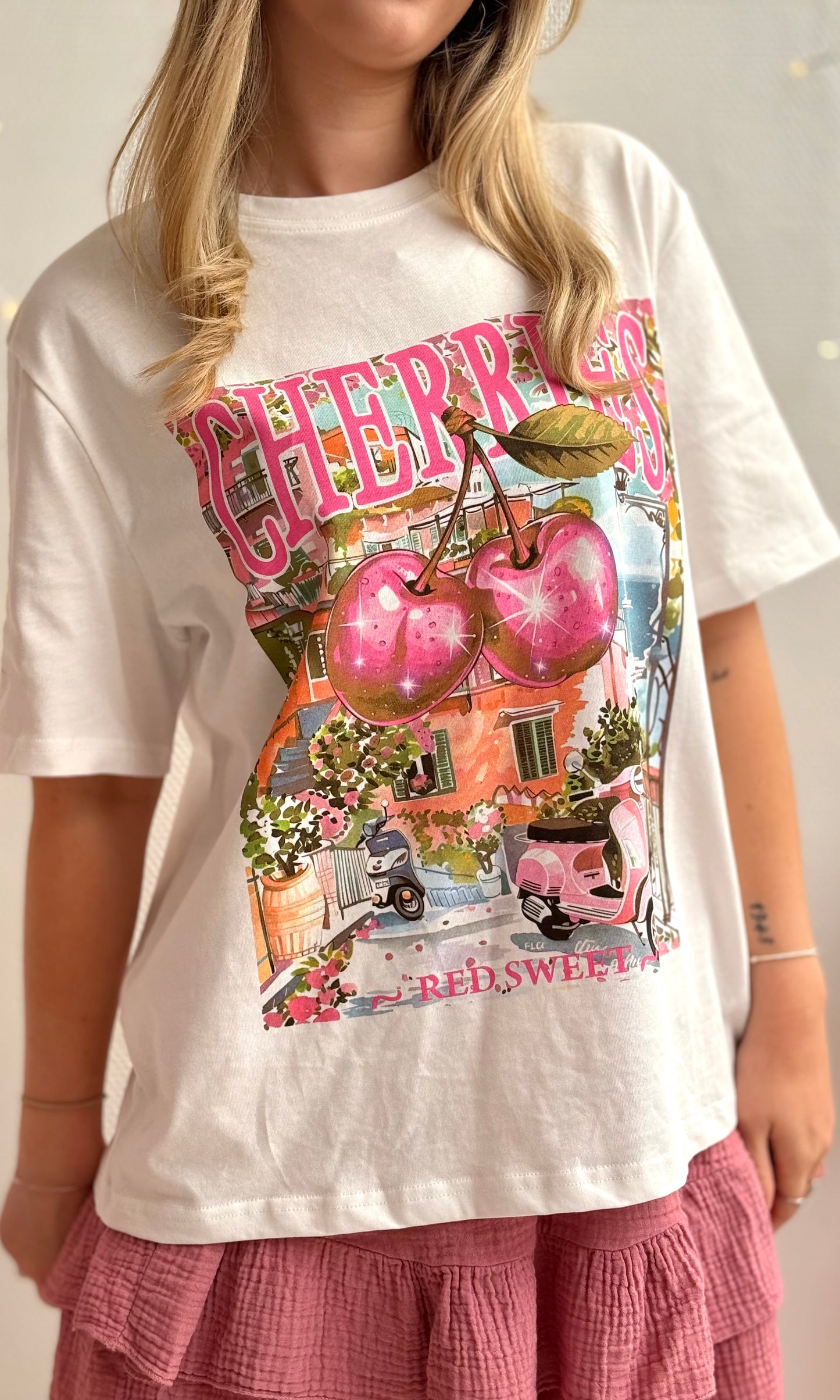 Tshirt blanc CHERRIES 🇮🇹