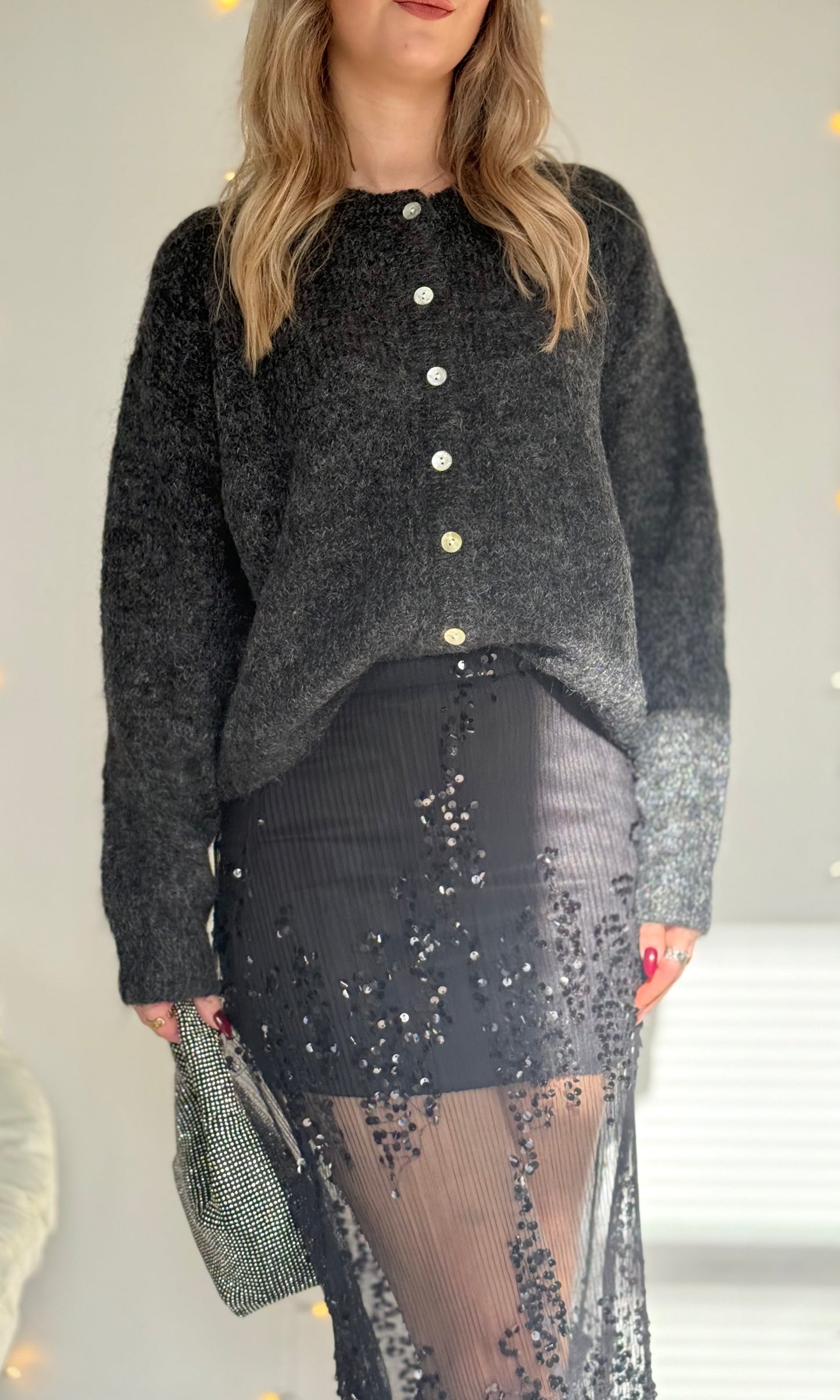 Jupe transparente à sequins ELF