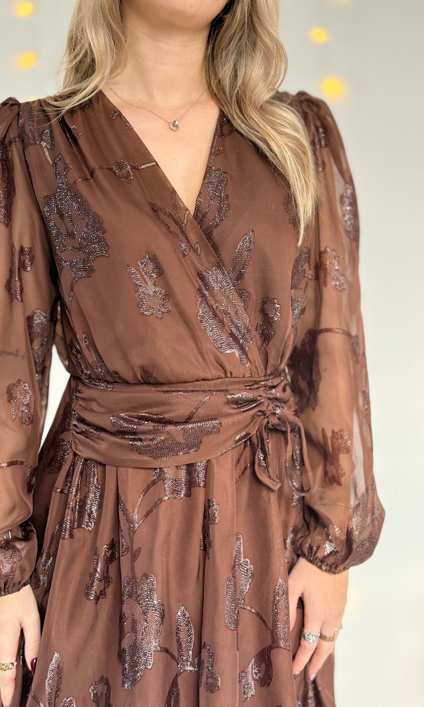 Robe marron brillante HOLIDAYS