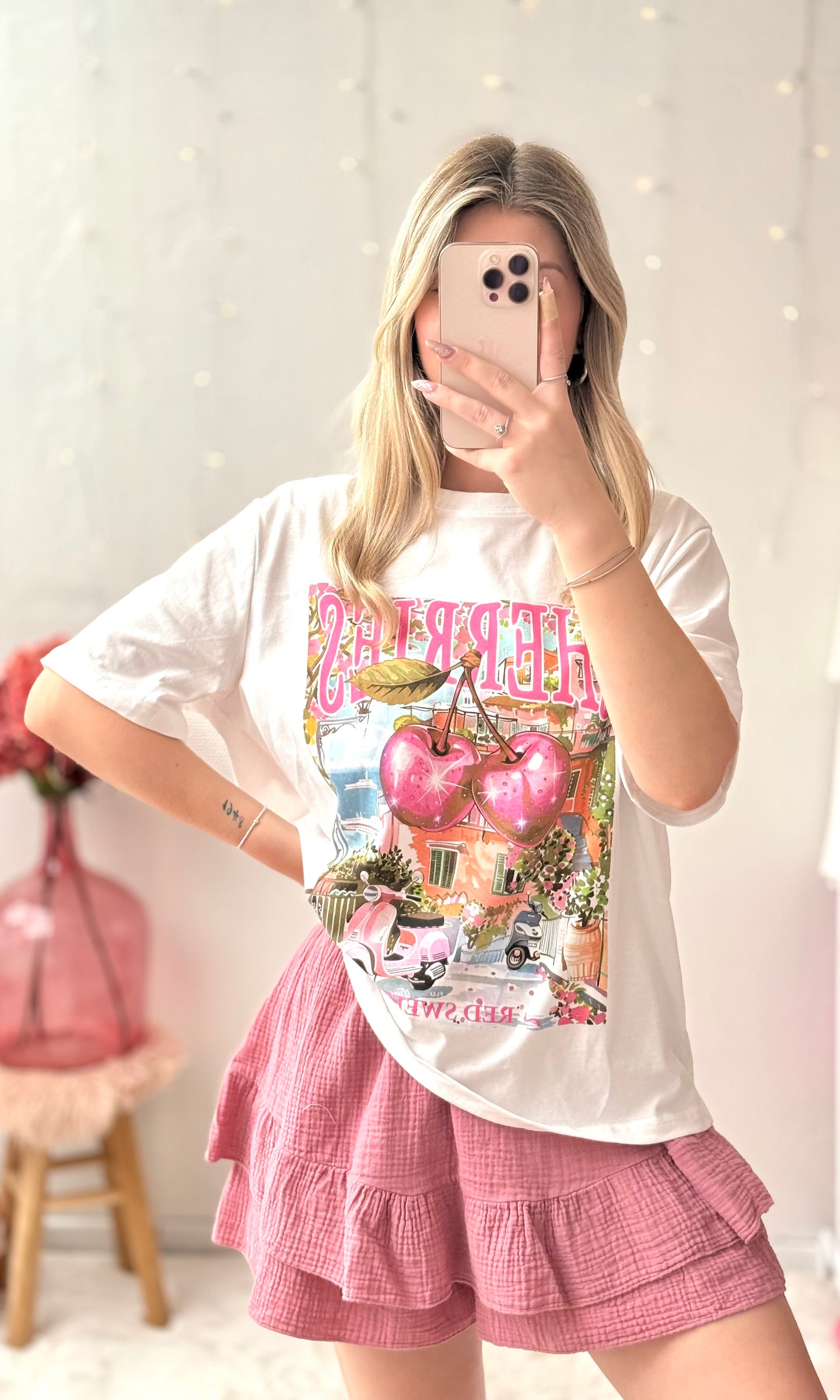 Tshirt blanc CHERRIES 🇮🇹