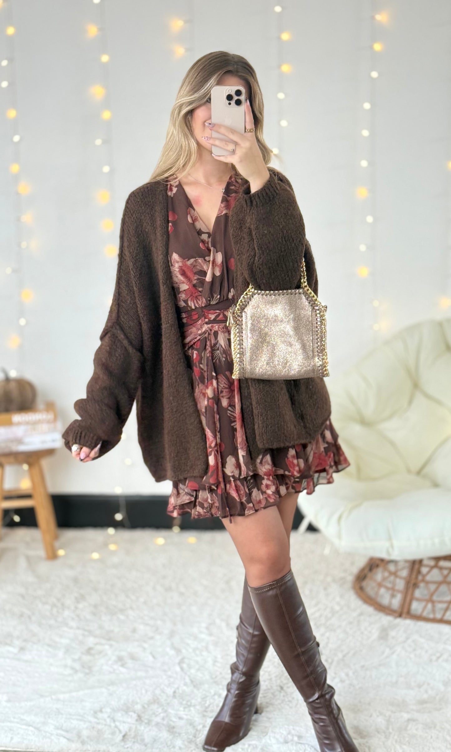 Bottes en similicuir chocolat SYBILLE