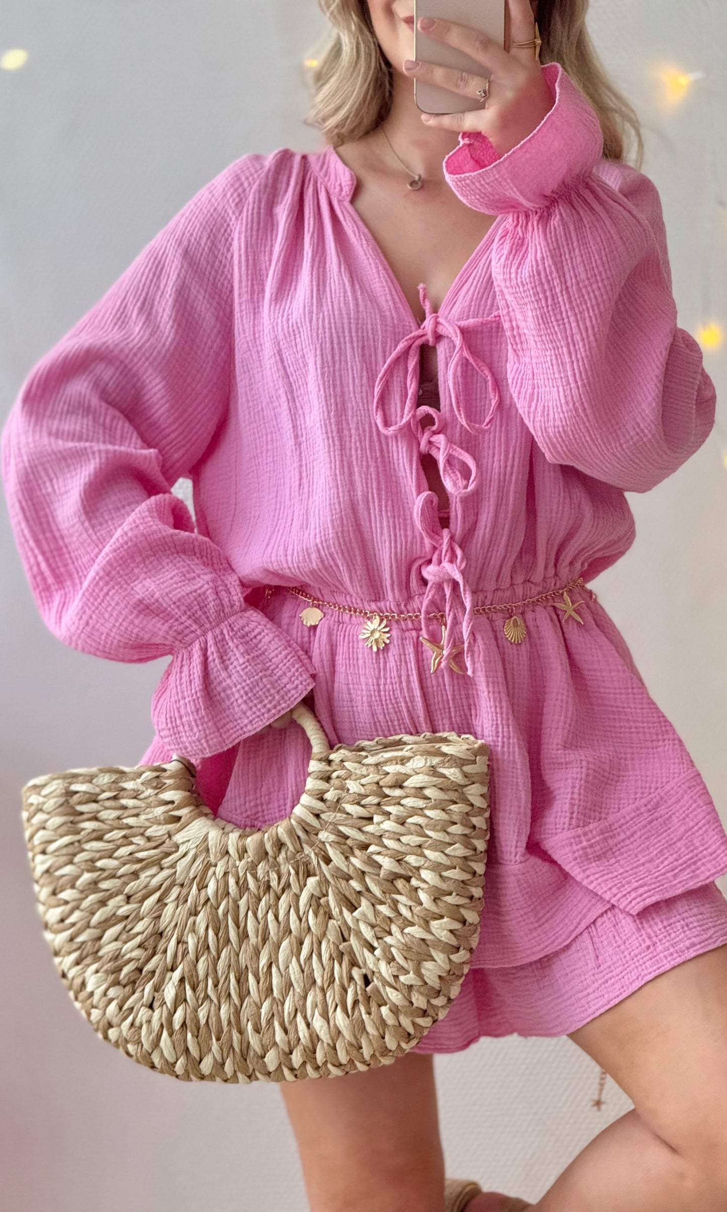 Combishort en gaze de coton LISBOA 🇮🇹