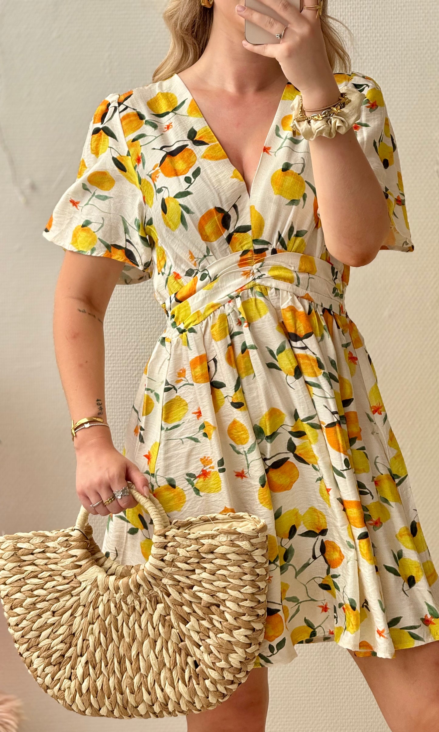 Robe courte citrons SORRENTE