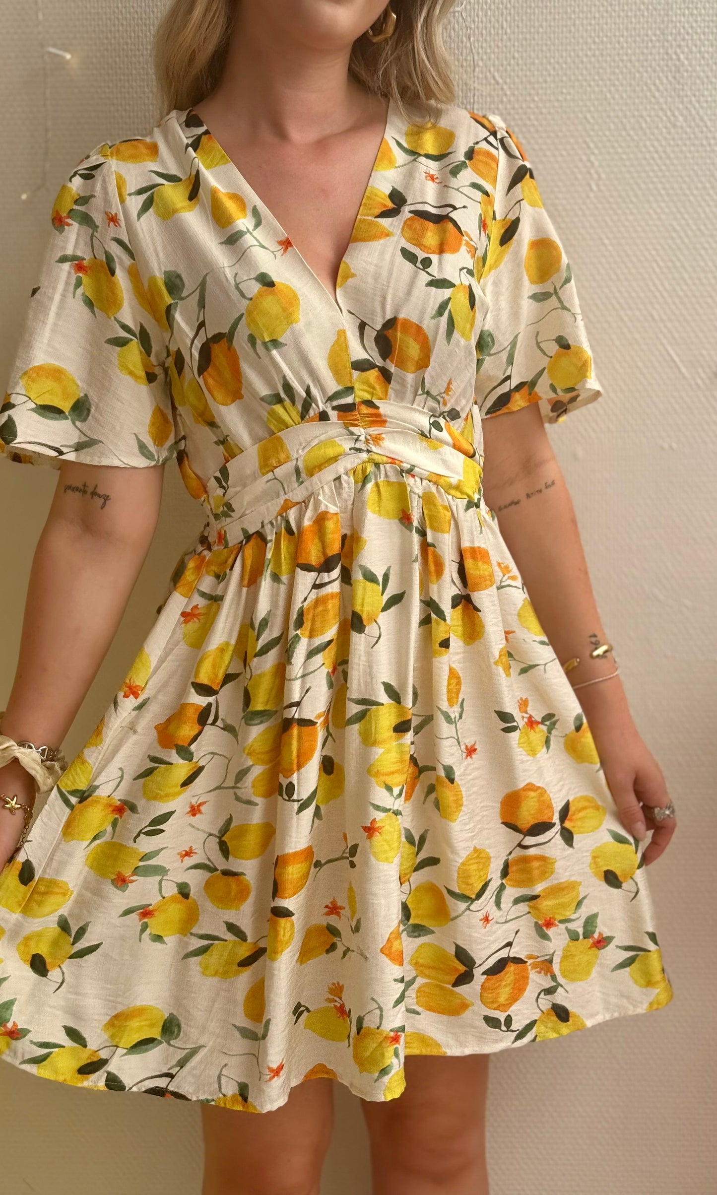 Robe courte citrons SORRENTE
