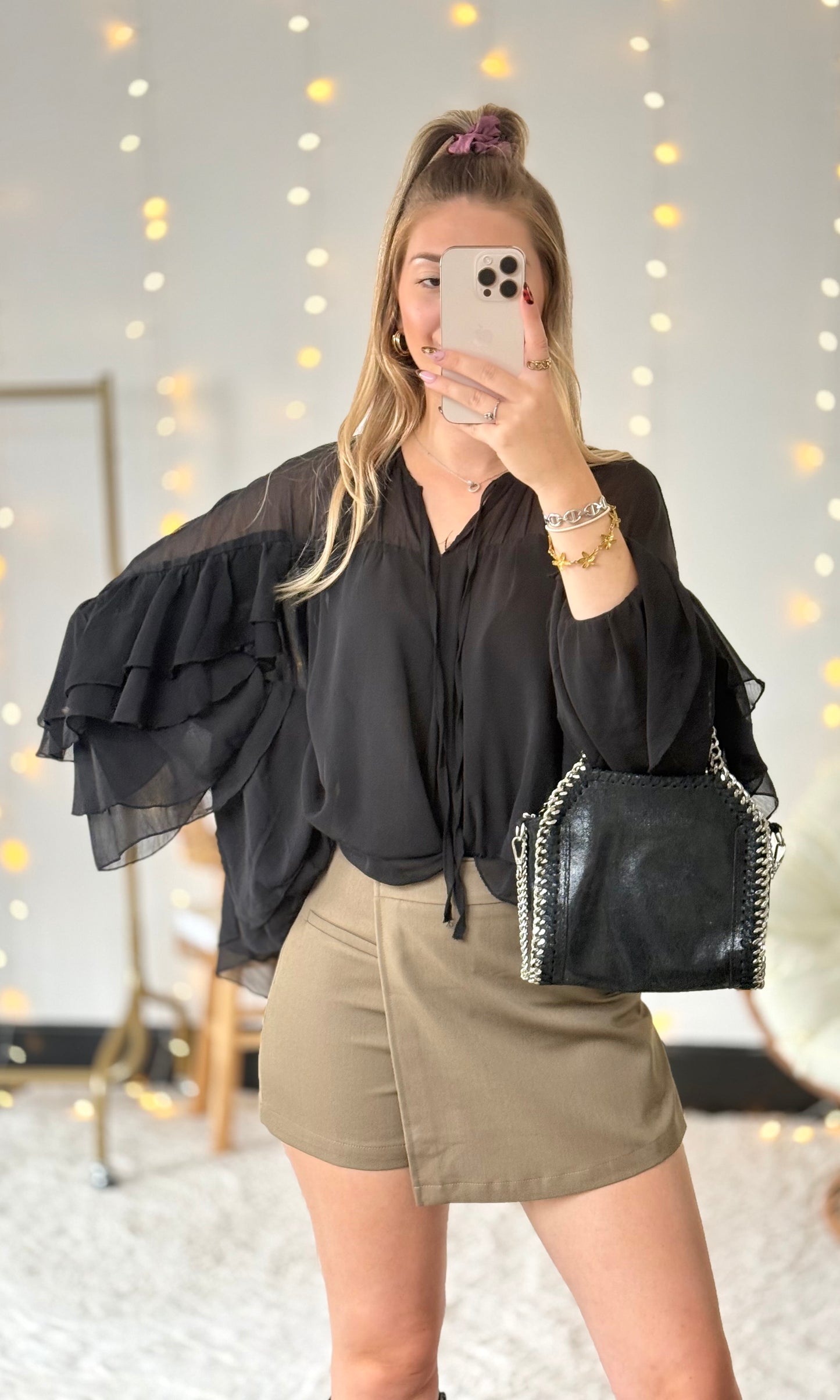 Blouse noire COREY