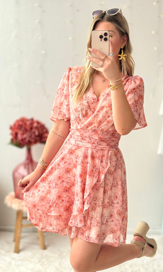 Robe courte fleurie JAPAN