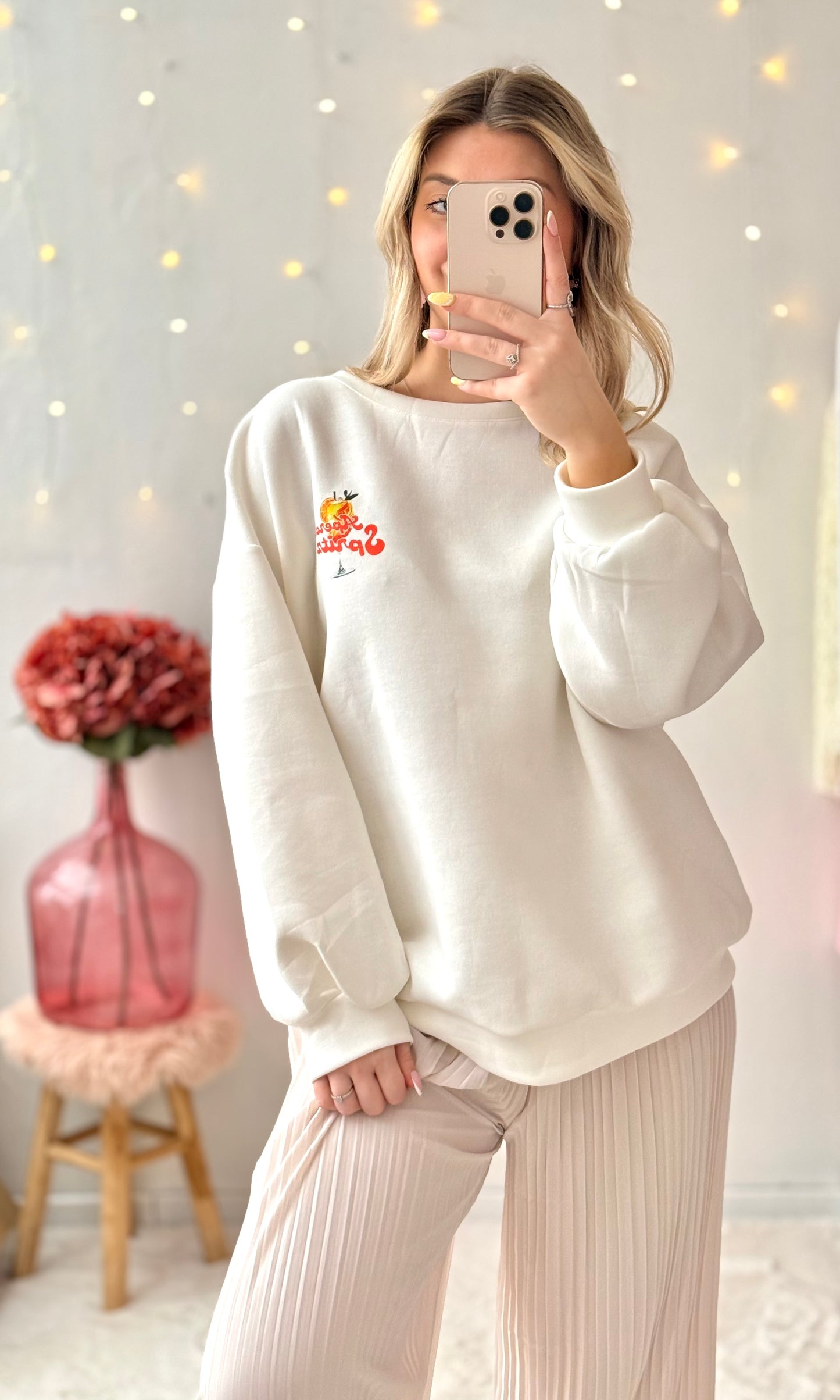 Sweat blanc SPRITZ